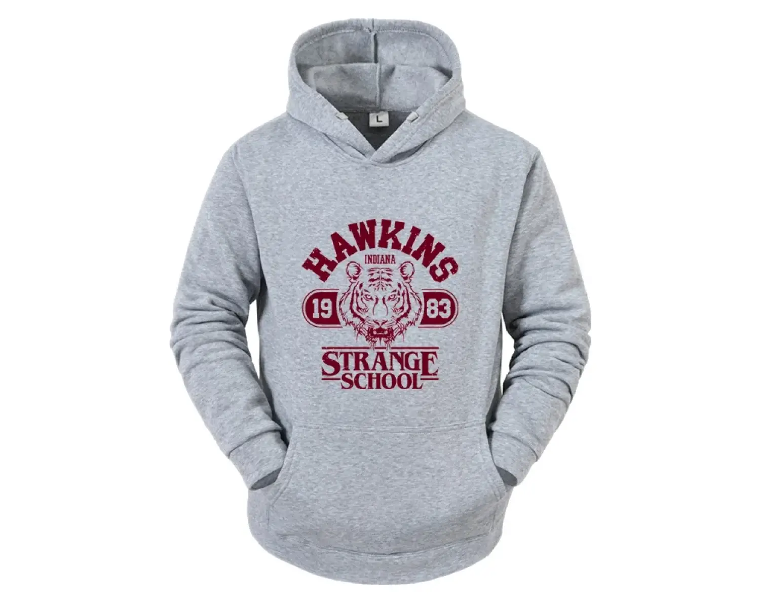Sonbahar ve Kış Rahat Sokak Tişörtleri Erkekler ve Kadınlar için Hawkins Lisesi Indiana 1983