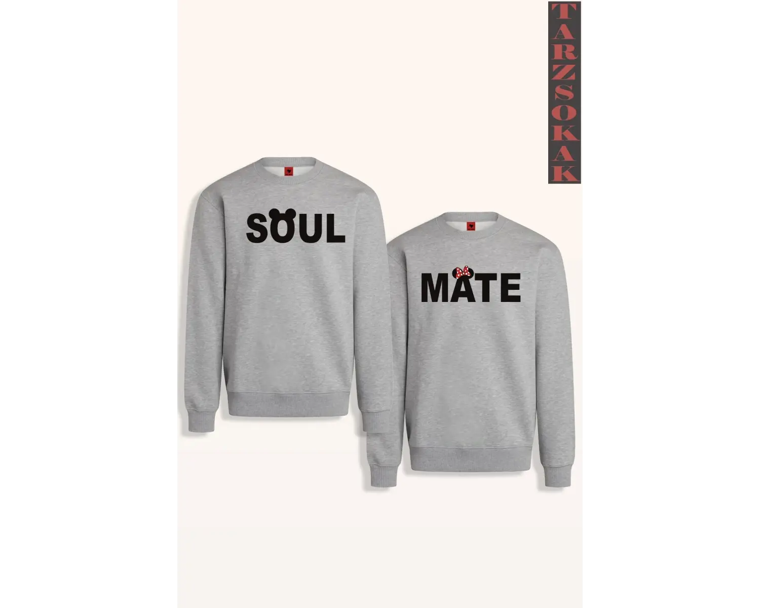 Soul Mate Ruh Eşi Tasarımlı Çift Sevgili Kombinleri Couple Clothing Yeni Sezon 2 Adet