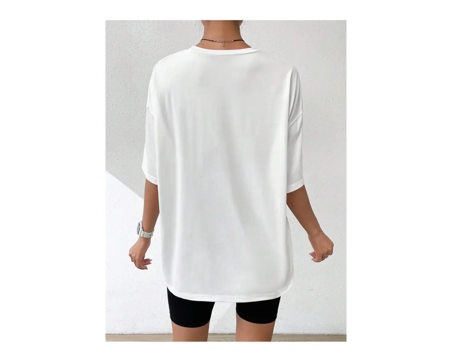 Soyut Figür Grafik Damla Omuz Tişört