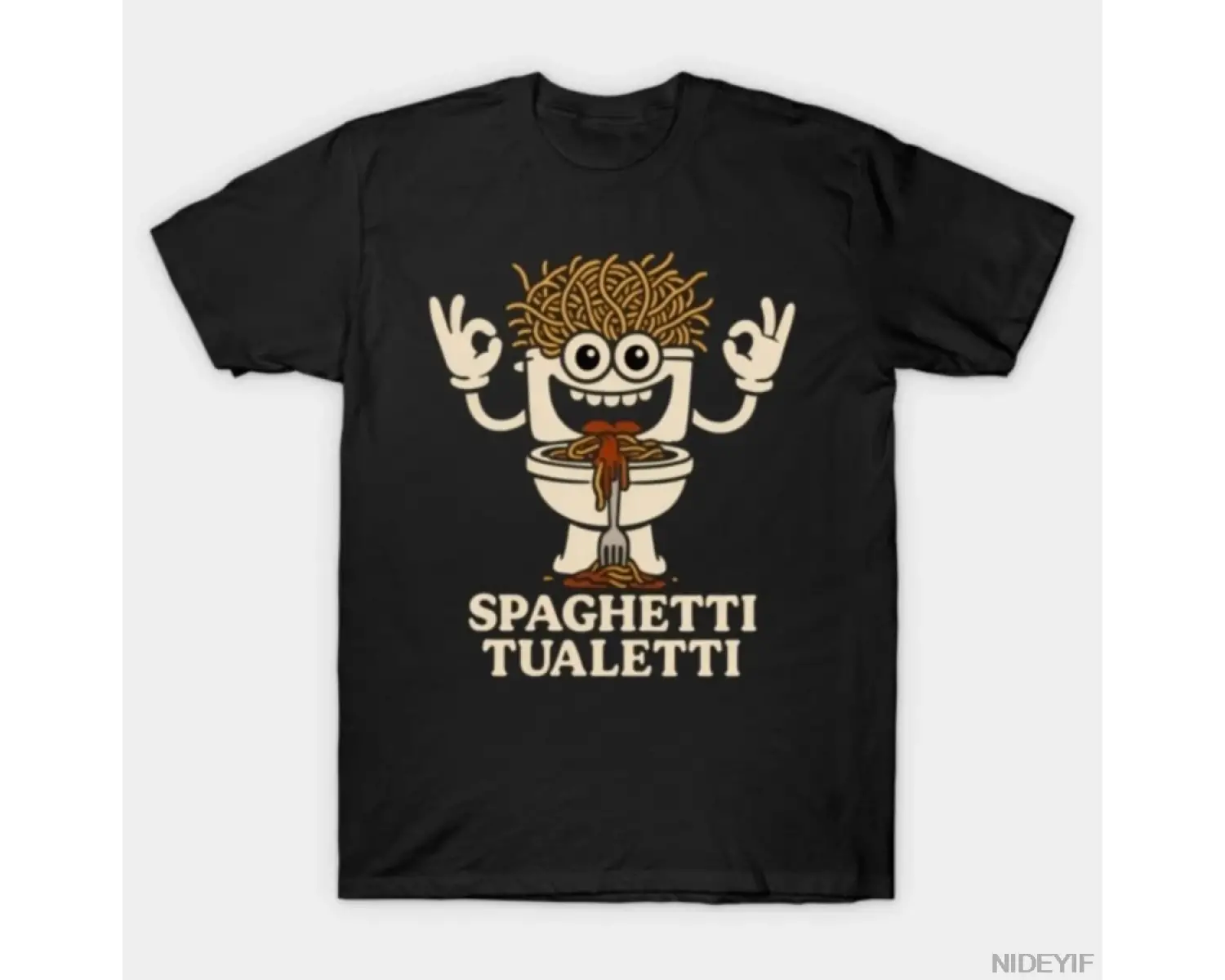 Spagetti Tualetti İtalyan Brainrot Meme T-shirt Erkekler Kadınlar Için % 100% Pamuk T Shirt 3