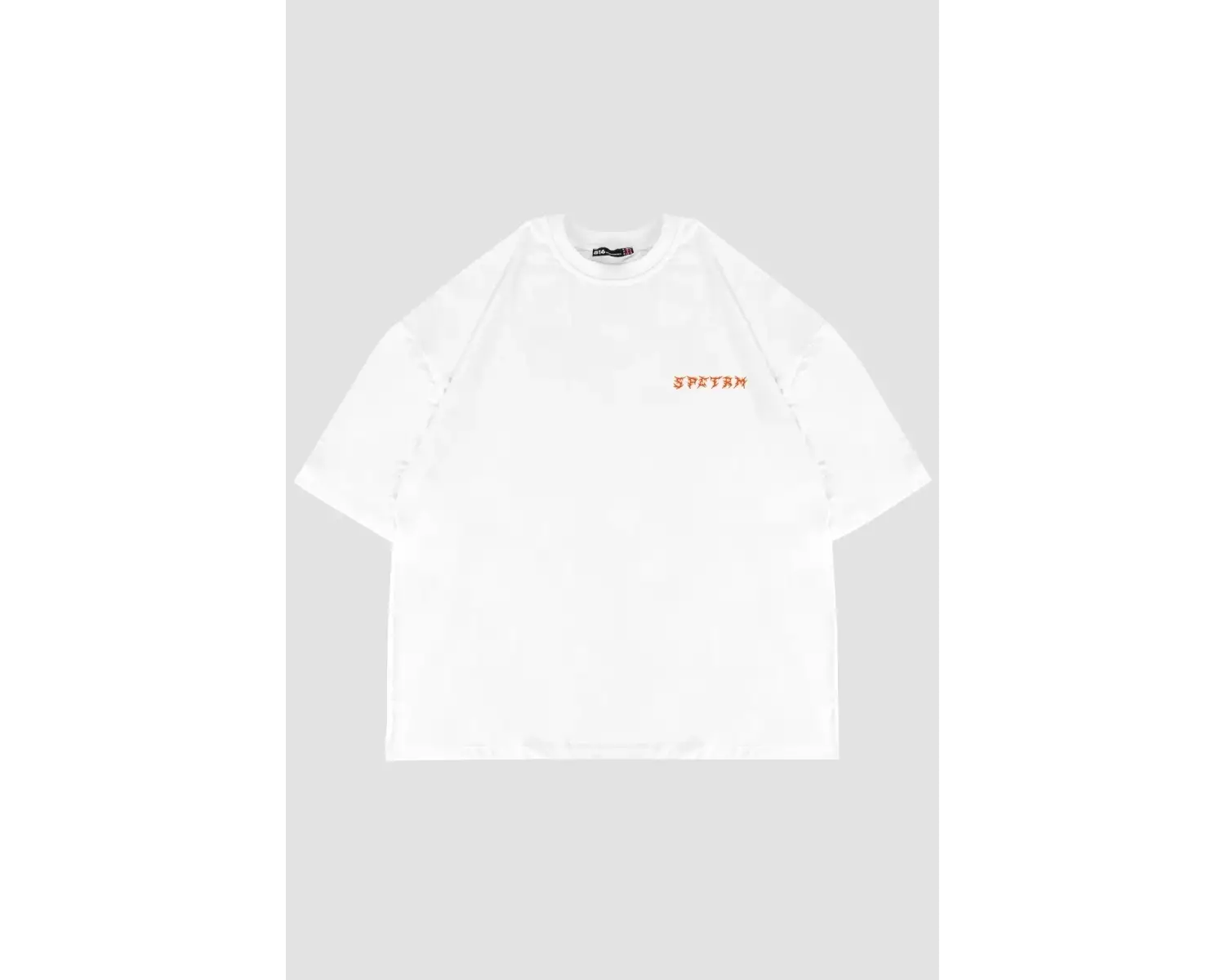 Spectrum Baskılı Beyaz Oversize Unisex