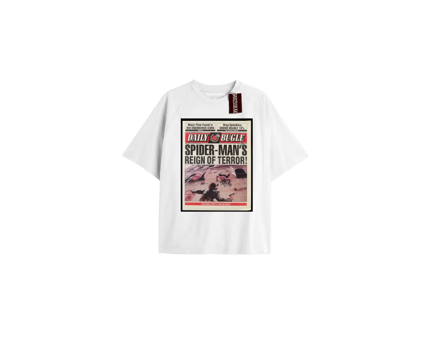 Spider-Man Gazete baskı Model No Way Home Tshirt