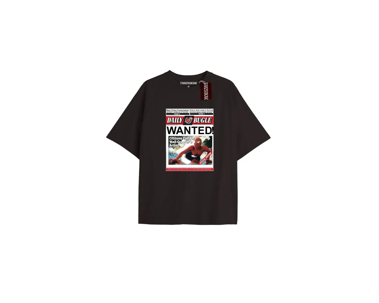 Spider-Man Gazete baskı Model No Way Home Tshirt