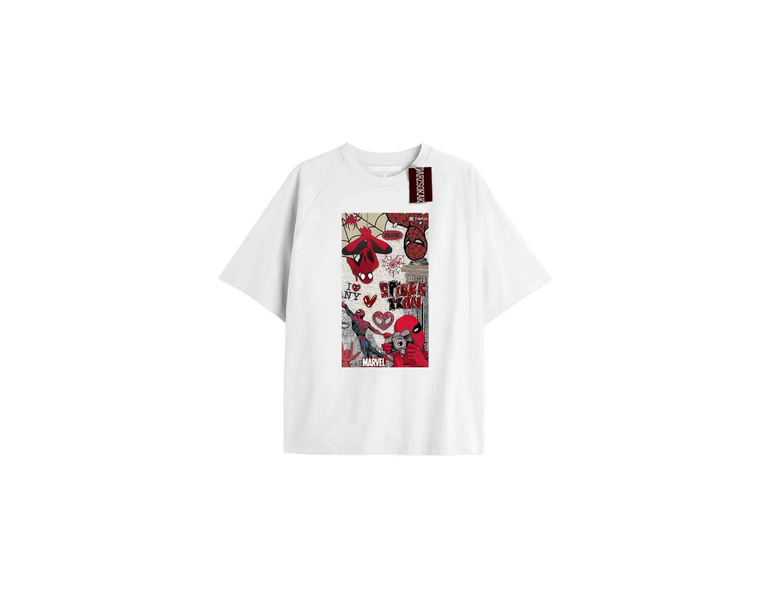 Spider-Man Gazete baskı Model No Way Home Tshirt