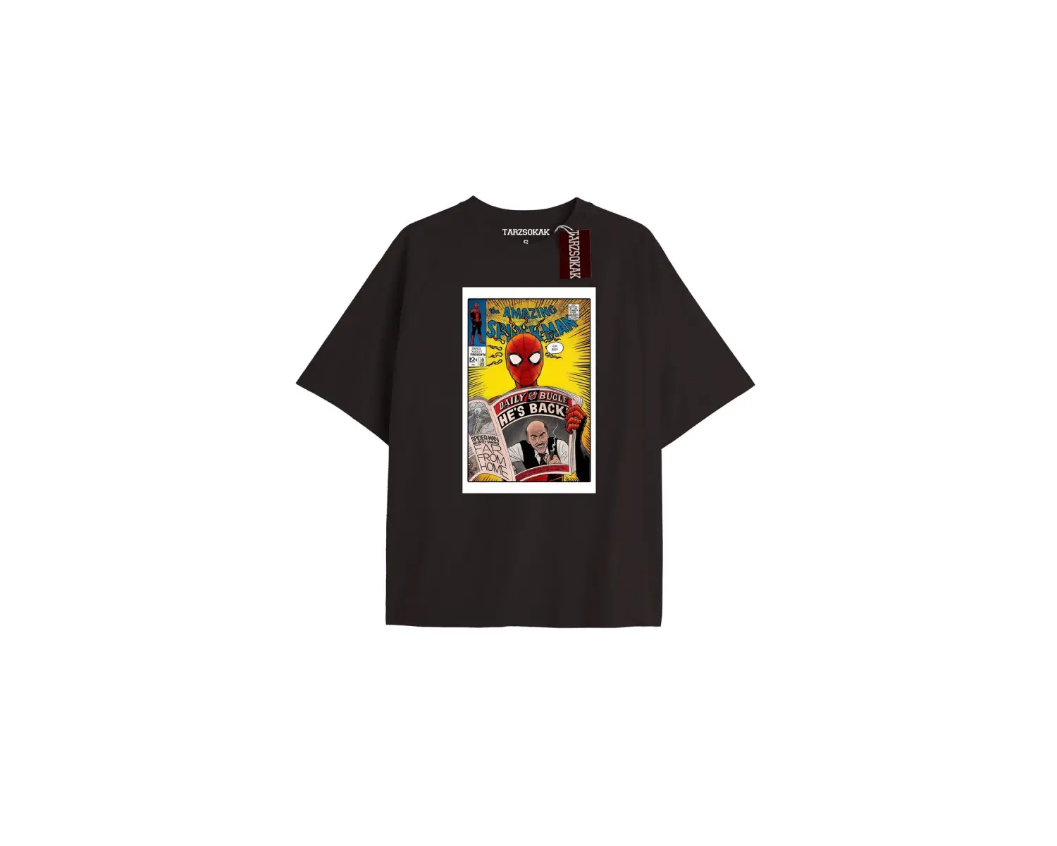 Spider-Man Gazete baskı Model No Way Home Tshirt