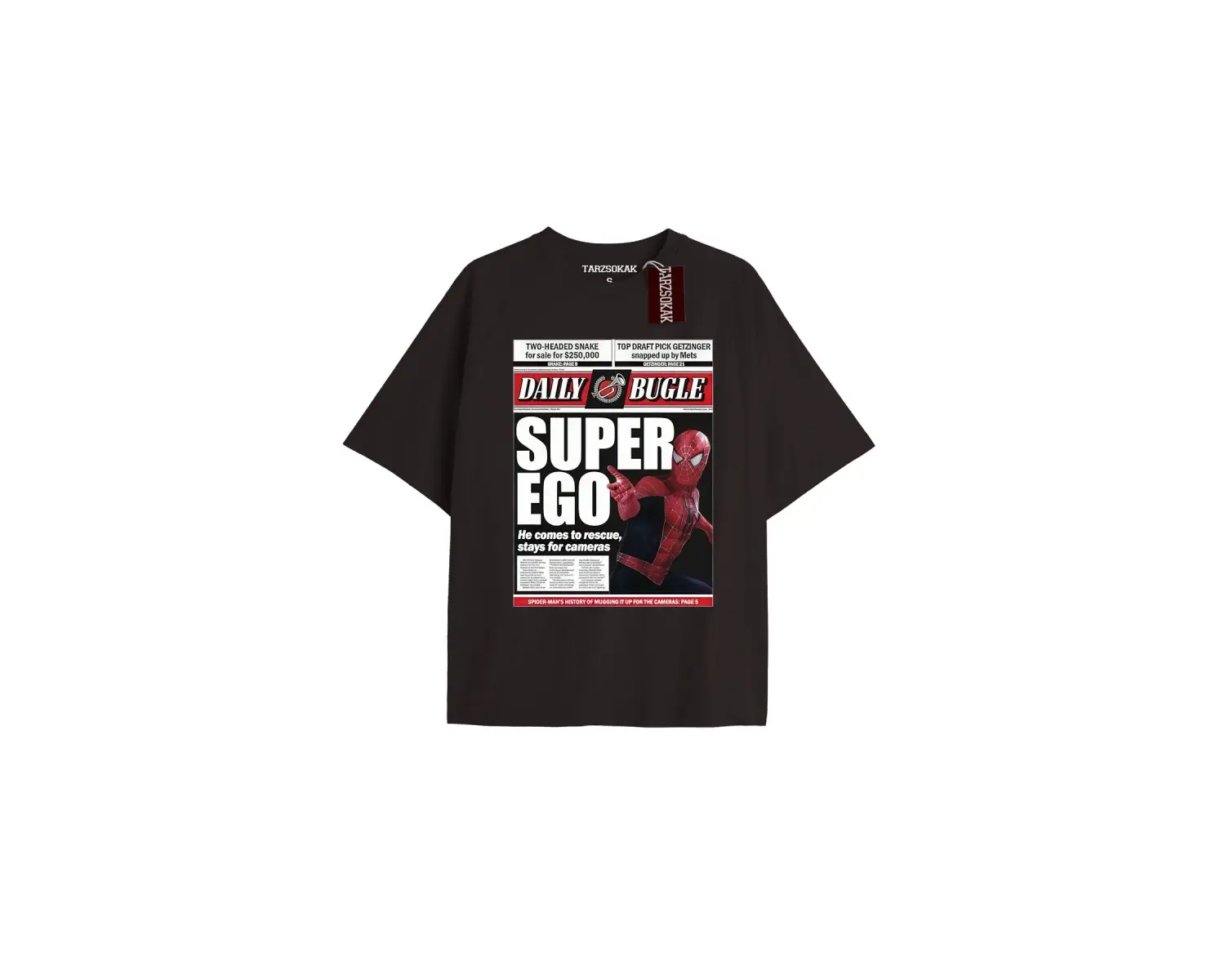 Spider-Man Gazete baskı Model No Way Home Tshirt