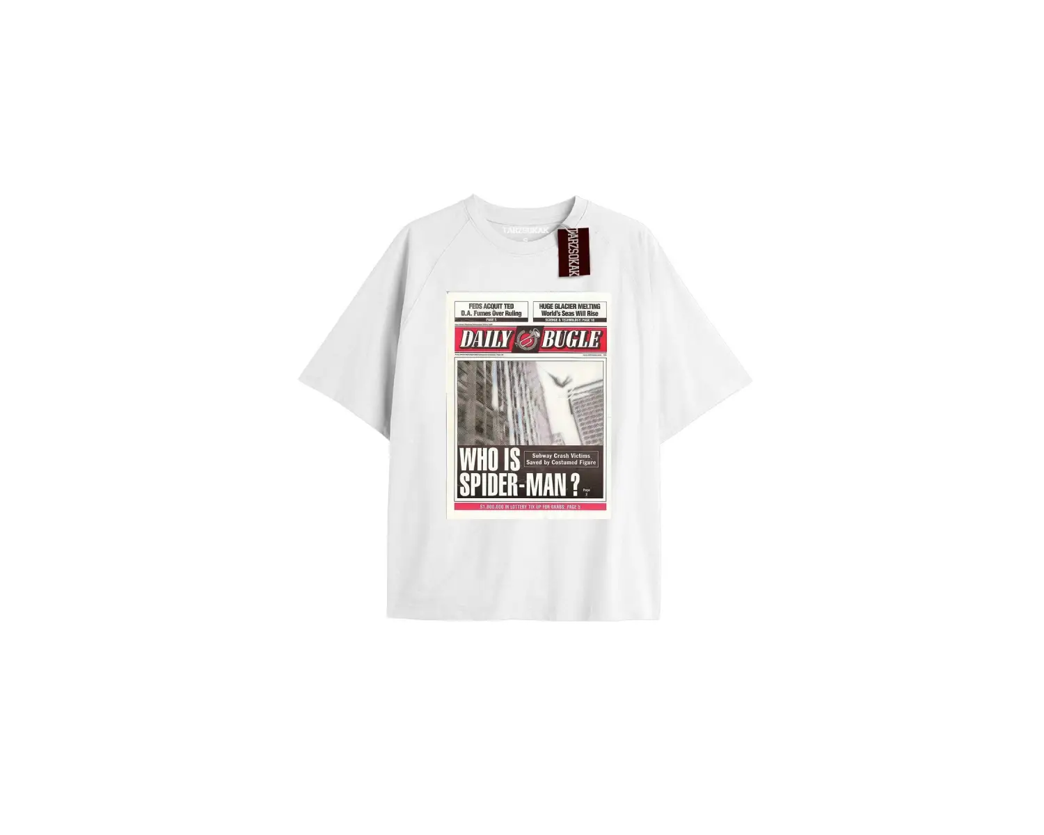 Spider-Man Gazete baskı Model No Way Home Tshirt