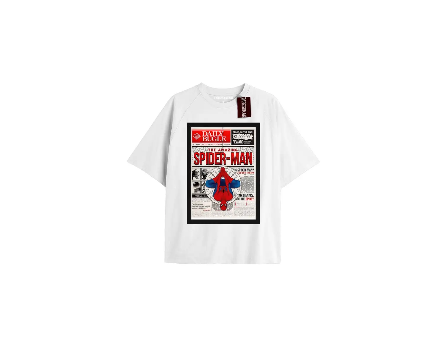 Spider-Man Gazete baskı Model No Way Home Tshirt