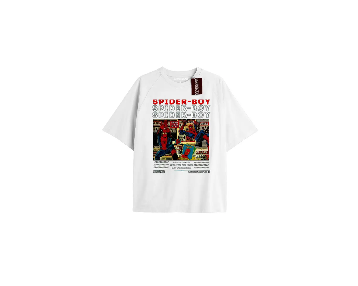 Spider-Man Gazete baskı Model No Way Home Tshirt