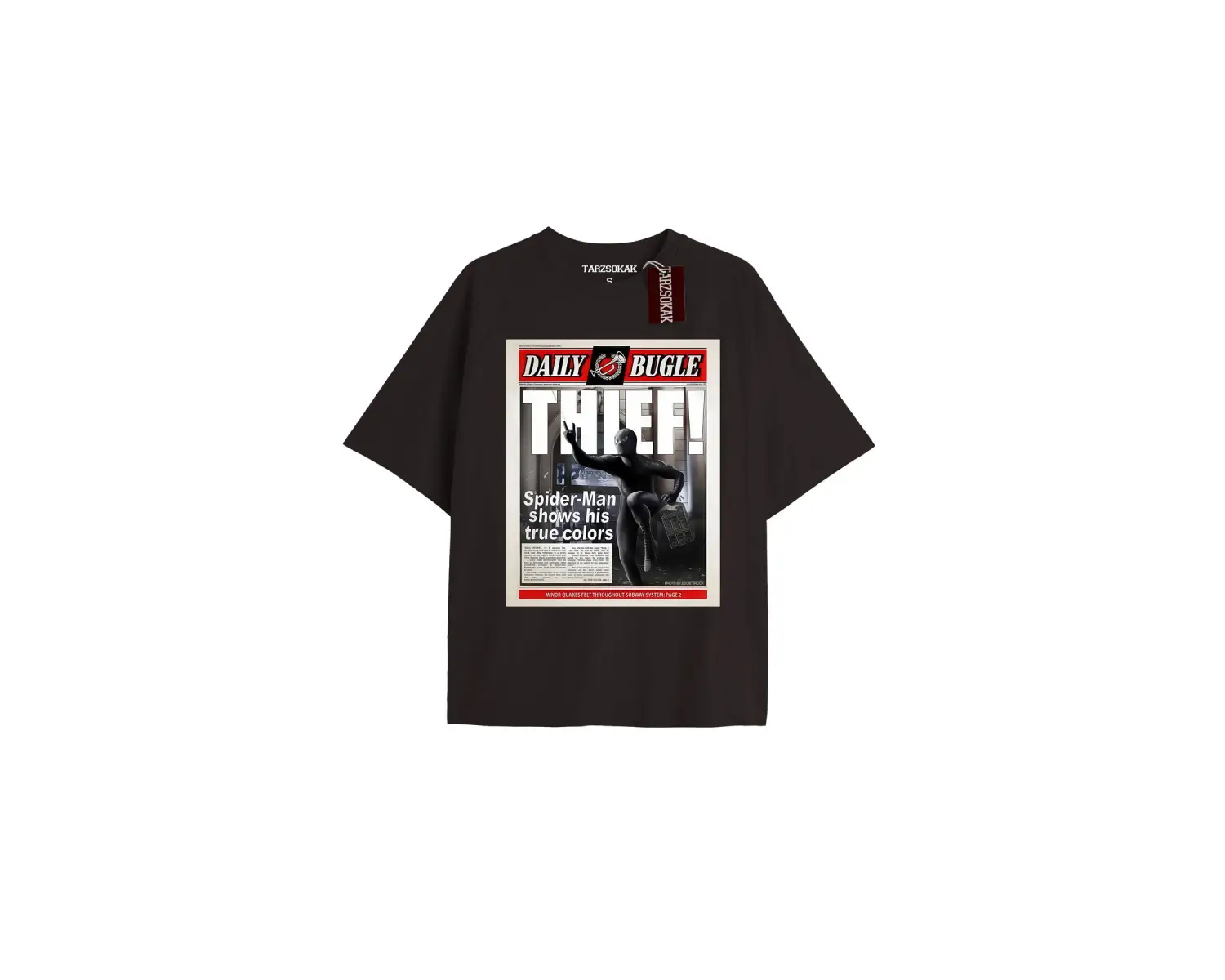 Spider-Man Gazete baskı Model No Way Home Tshirt