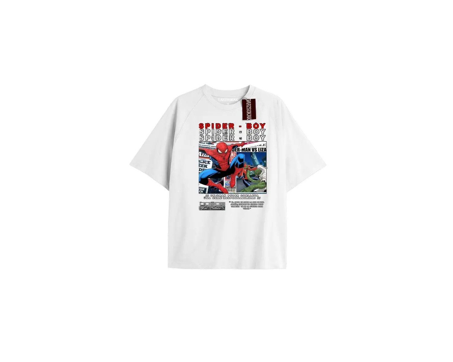Spider-Man Gazete baskı Model No Way Home Tshirt