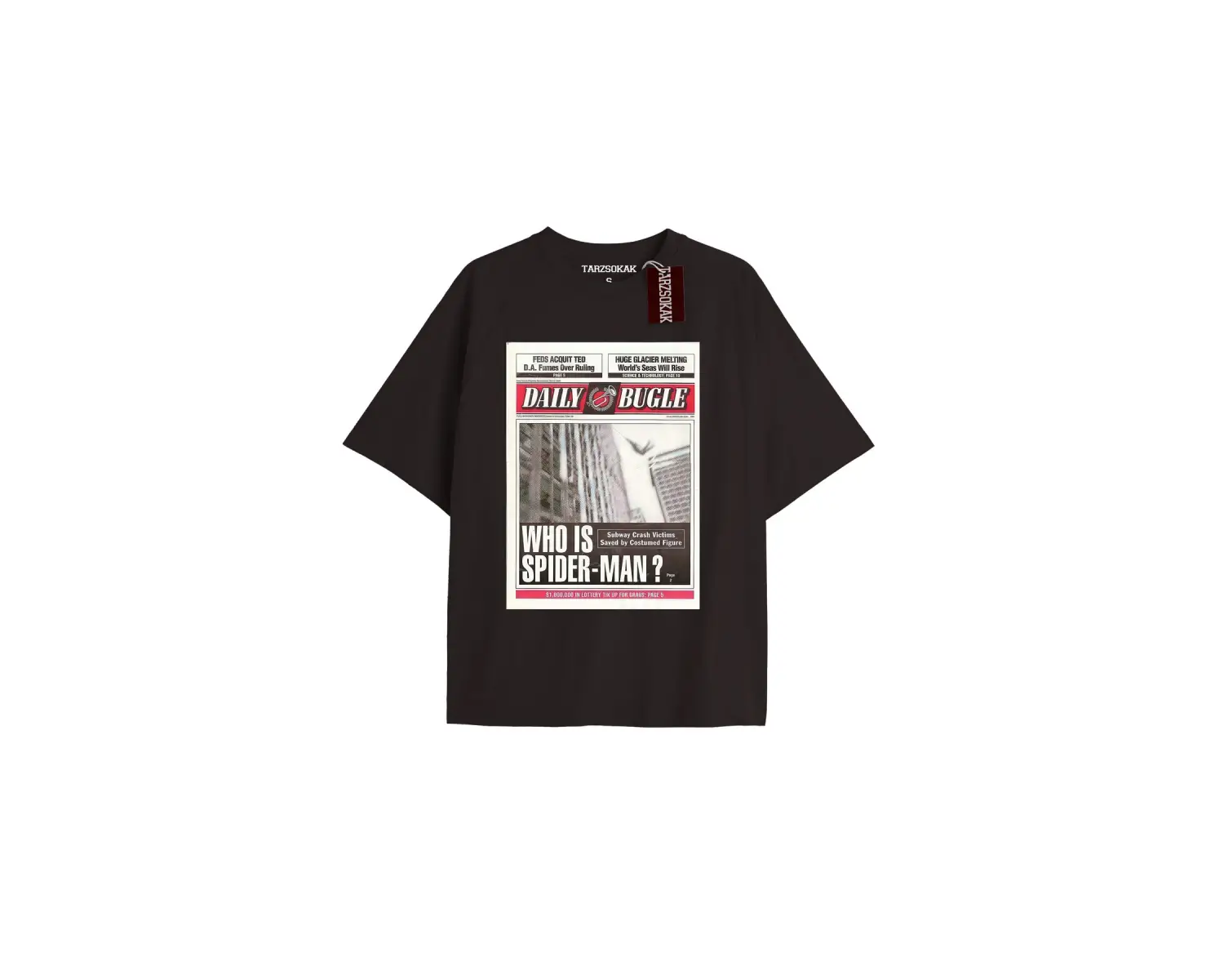 Spider-Man Gazete baskı Model No Way Home Tshirt