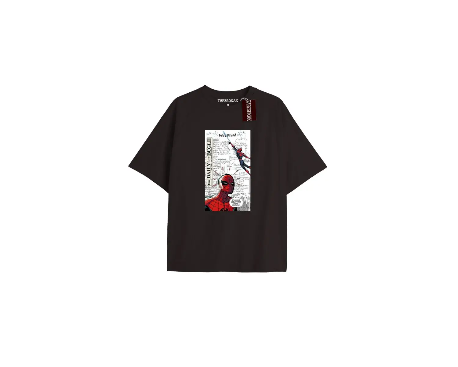 Spider-Man Gazete baskı Model No Way Home Tshirt