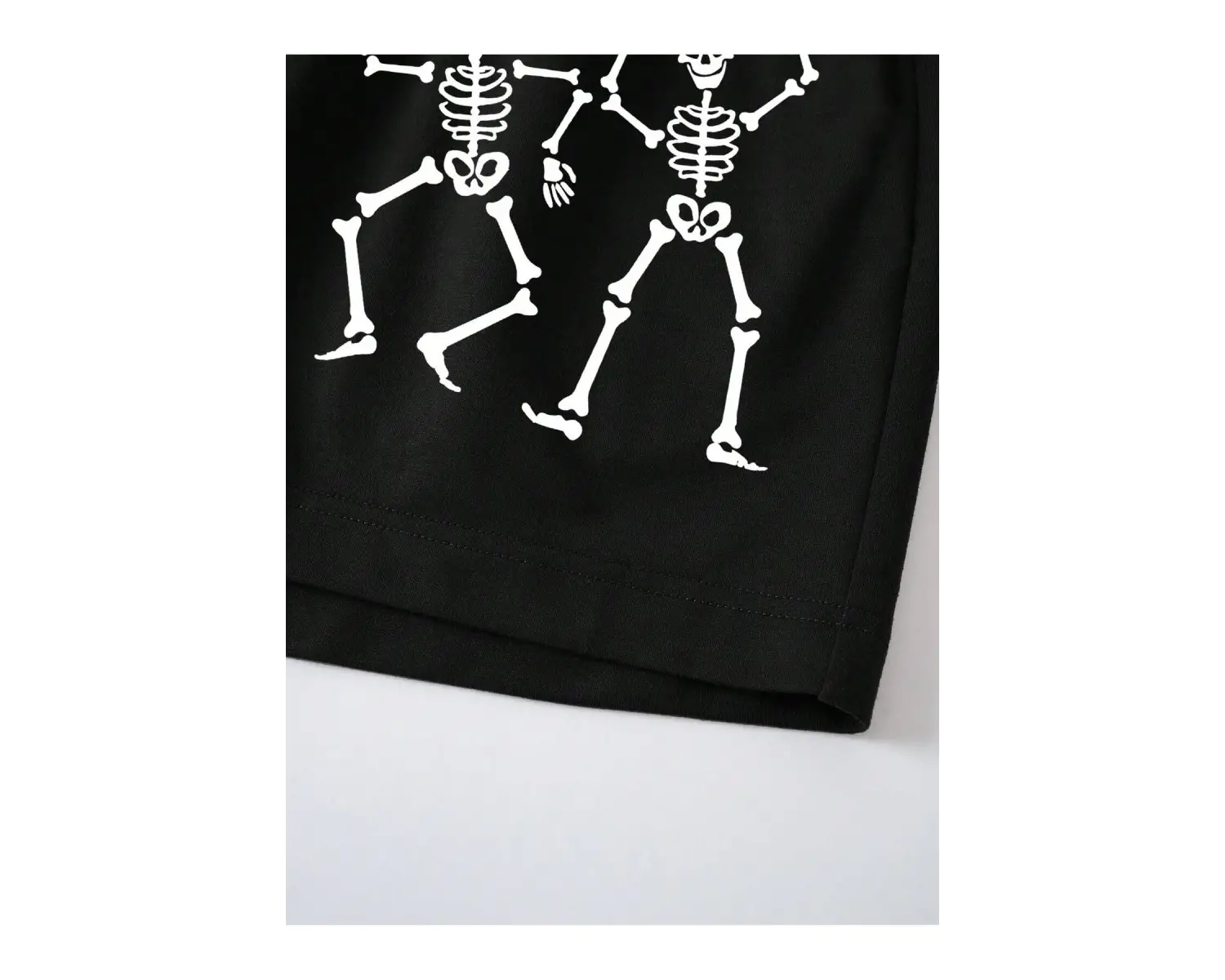 Spider Web & Heart Print Drawstring Waist Şort