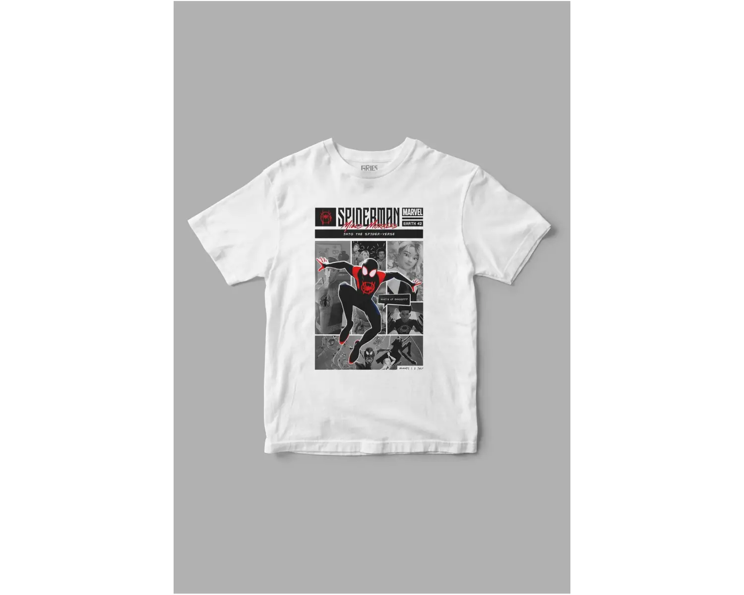 Spiderverse Miles Morales Baskılı Tişört