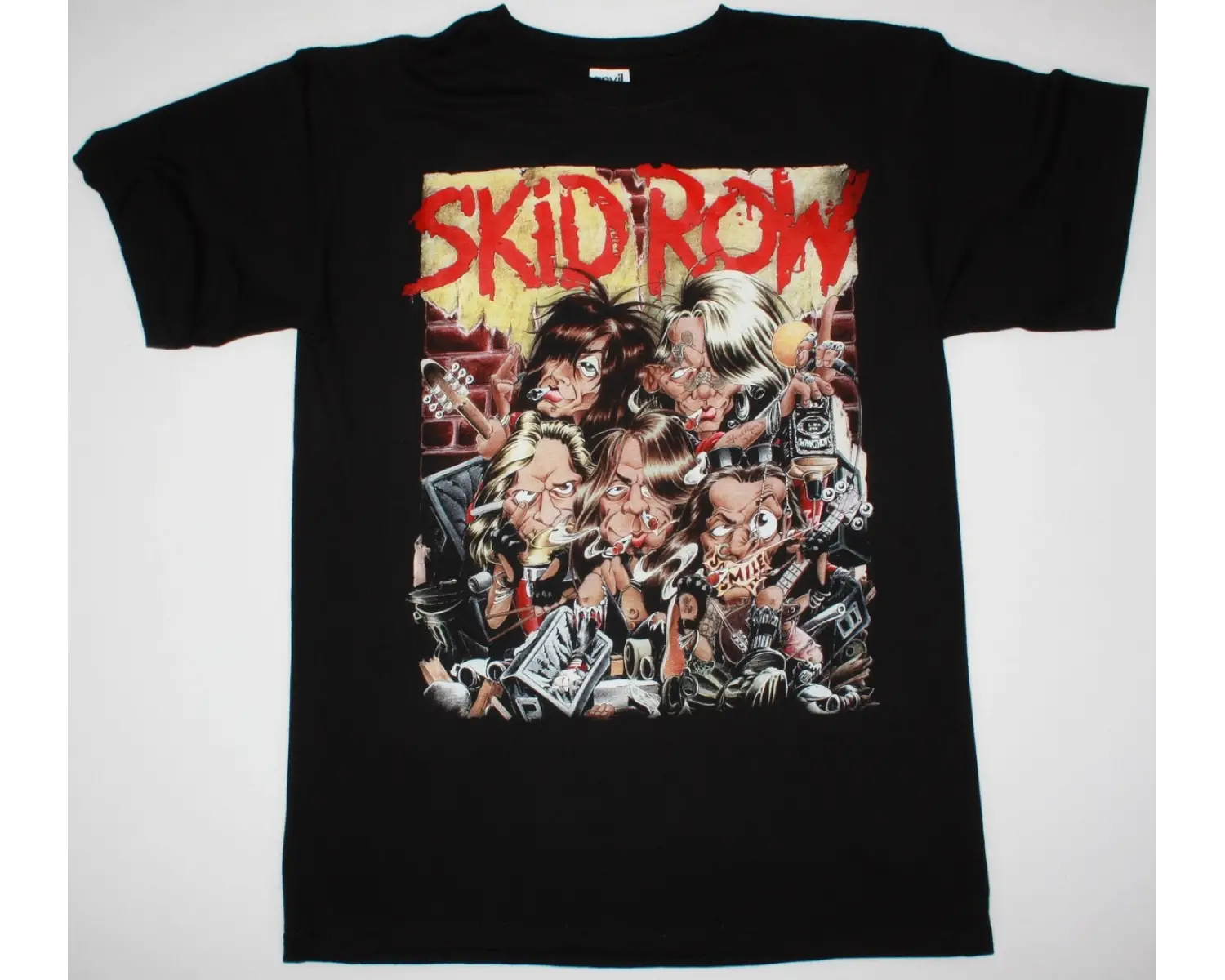 SPIRIT ADRIFT KNIGHT NEW BLACK T-SHIRT ÖN VE ARAKA BASKILI