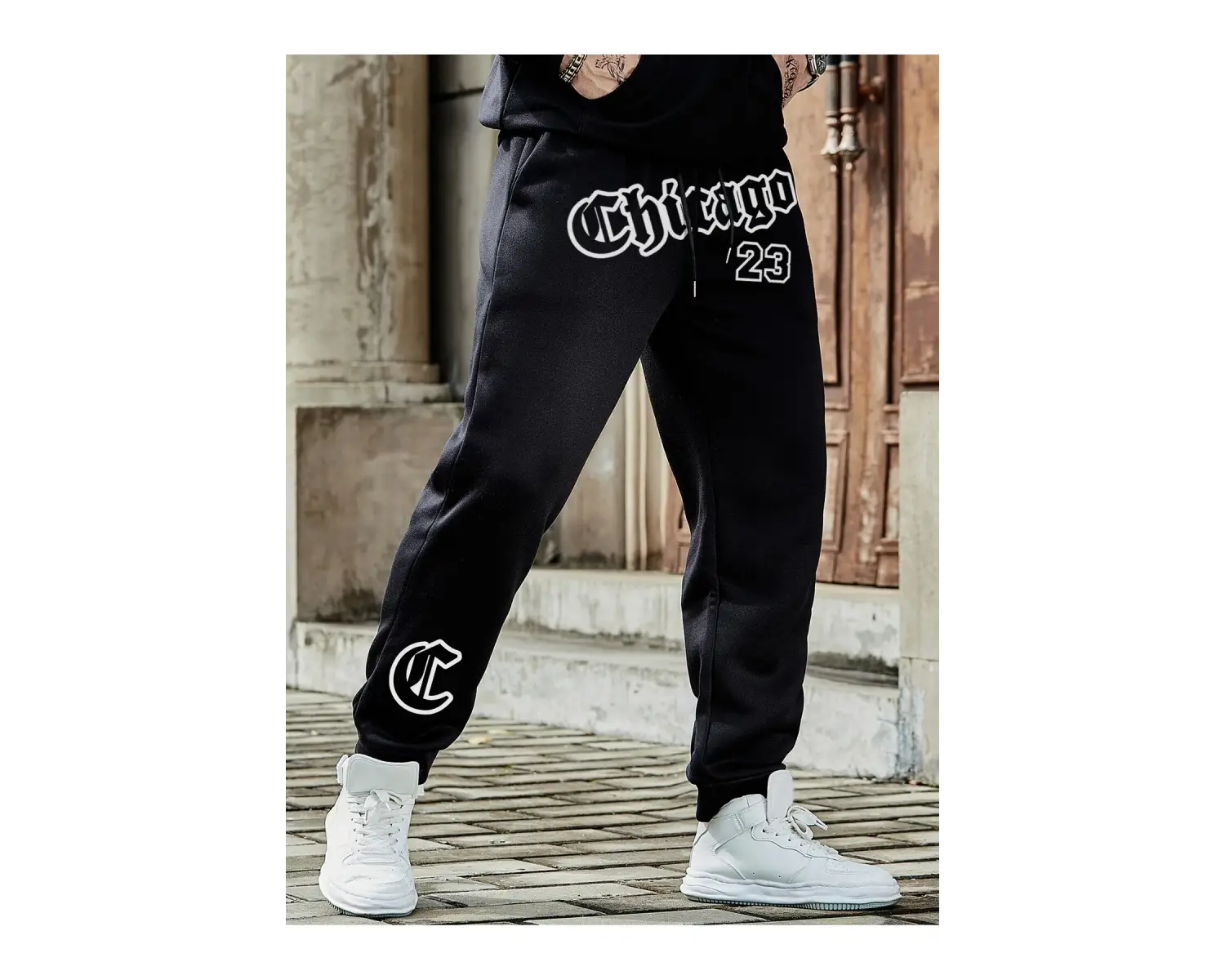 Sporsity Letter Graphic Drawstring Eşofman Altı