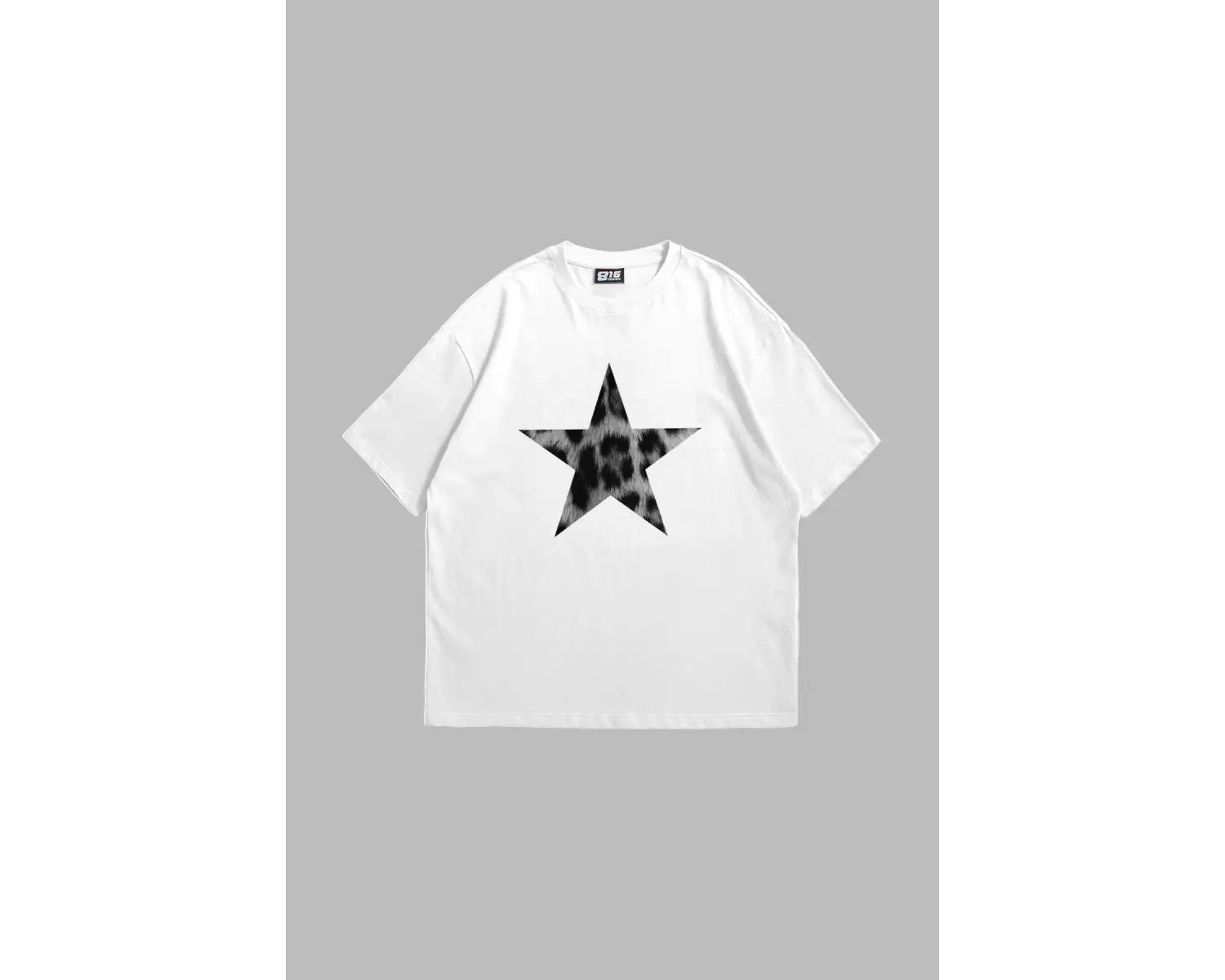 Starz Leopar Baskılı V2 24/1 Oversize Unisex Beyaz
