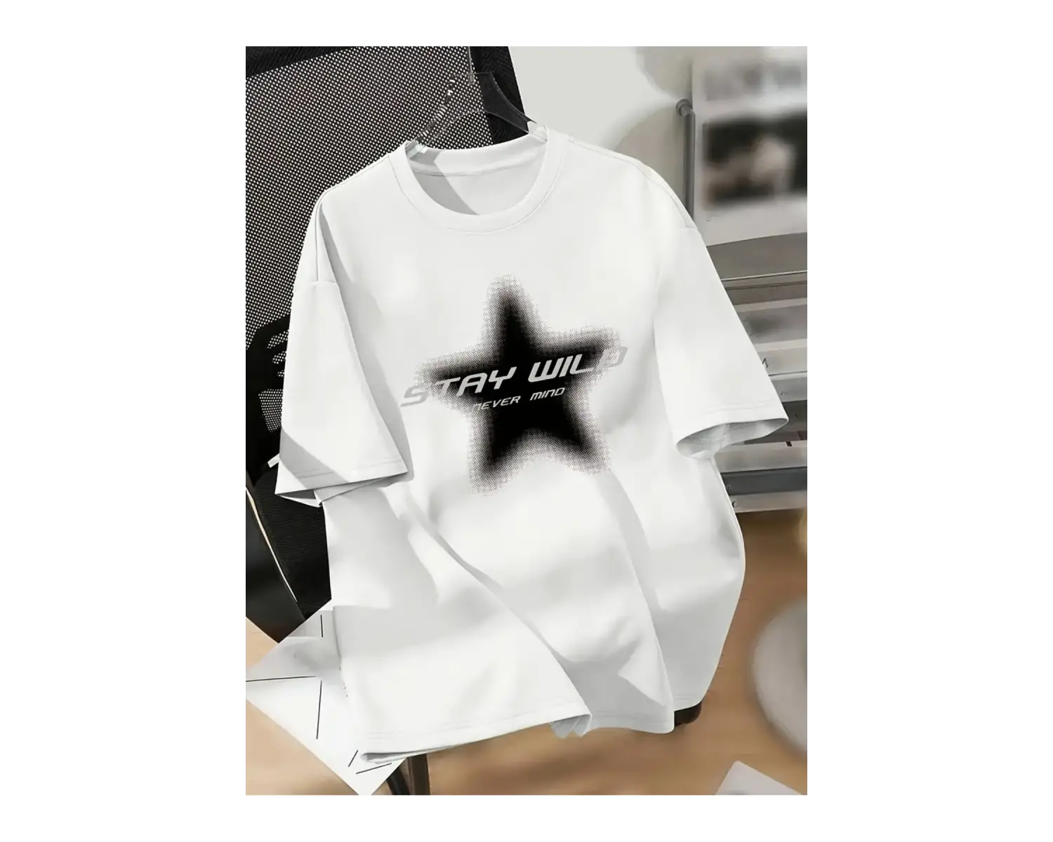 Stay Wild Baskılı Unisex Oversize