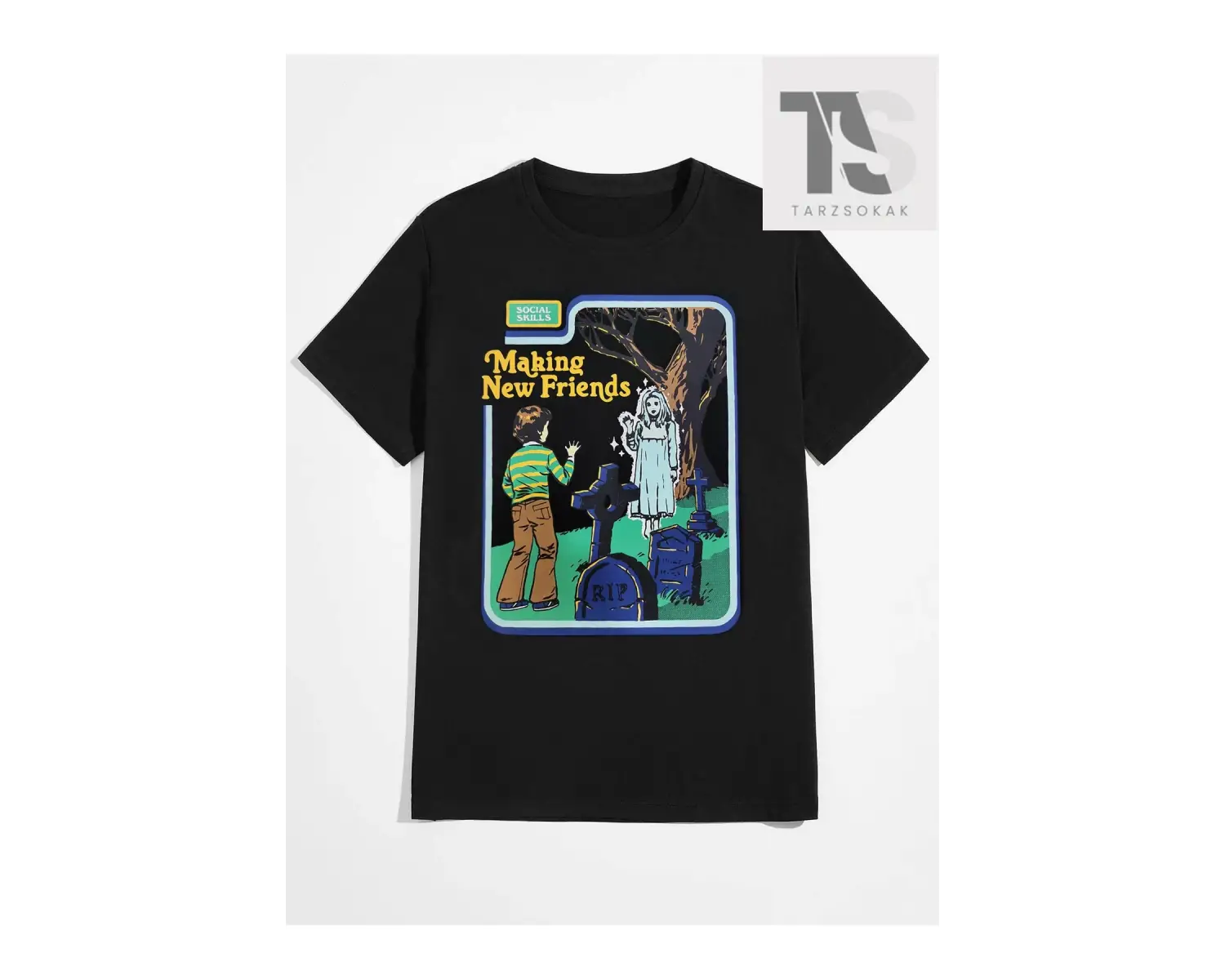 Stevenrhodes Erkek Pamuk Harf Şekilli Grafik Tişört