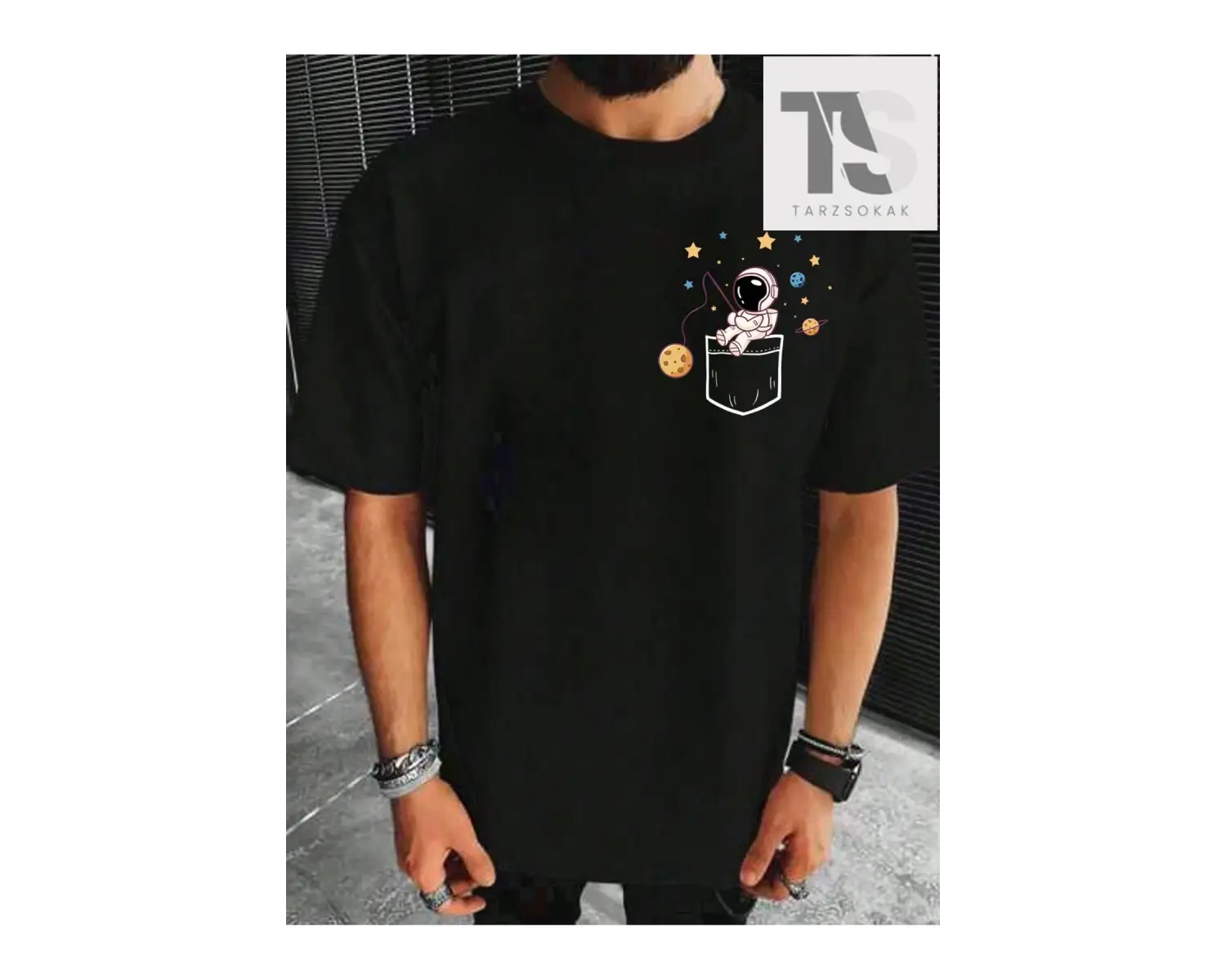 Stevenrhodes Guys Pamuk Figürlü ve Sloganlı Grafik Tişört