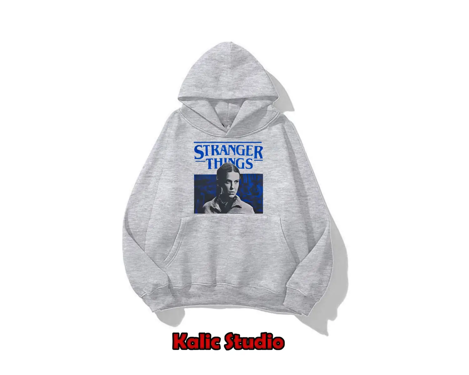 Stranger Things oversize unisex sweatshirt gri