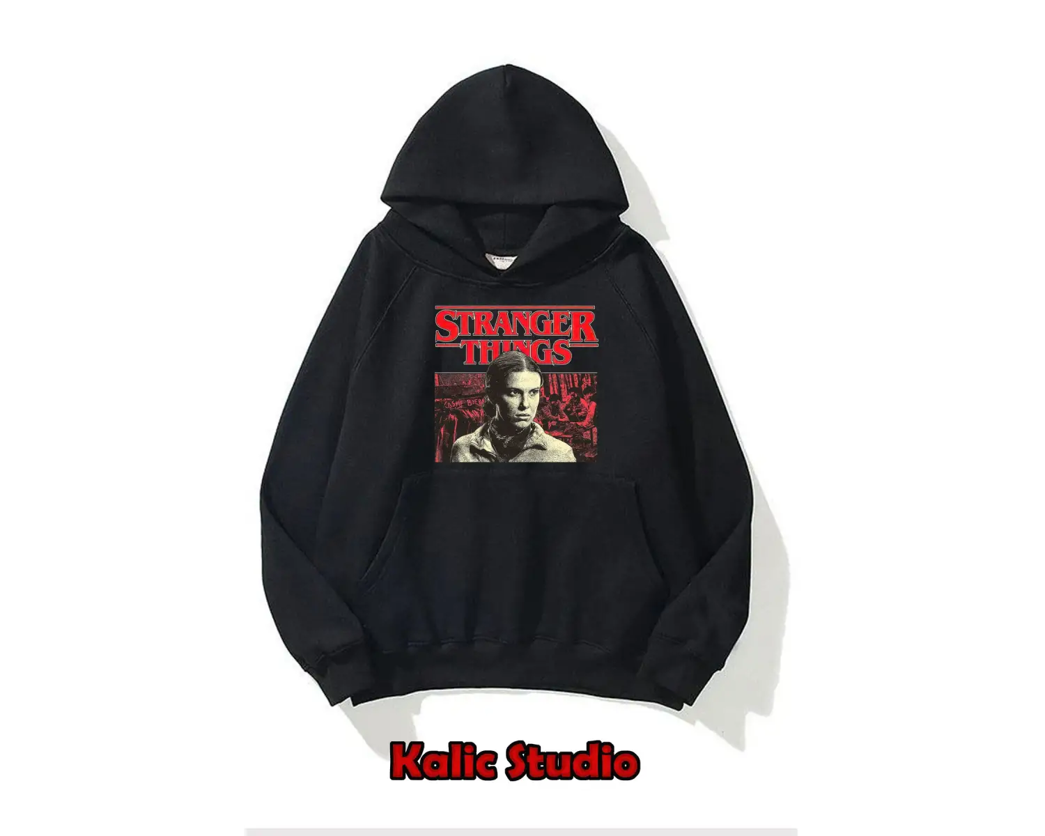 Stranger Things oversize unisex sweatshirt gri