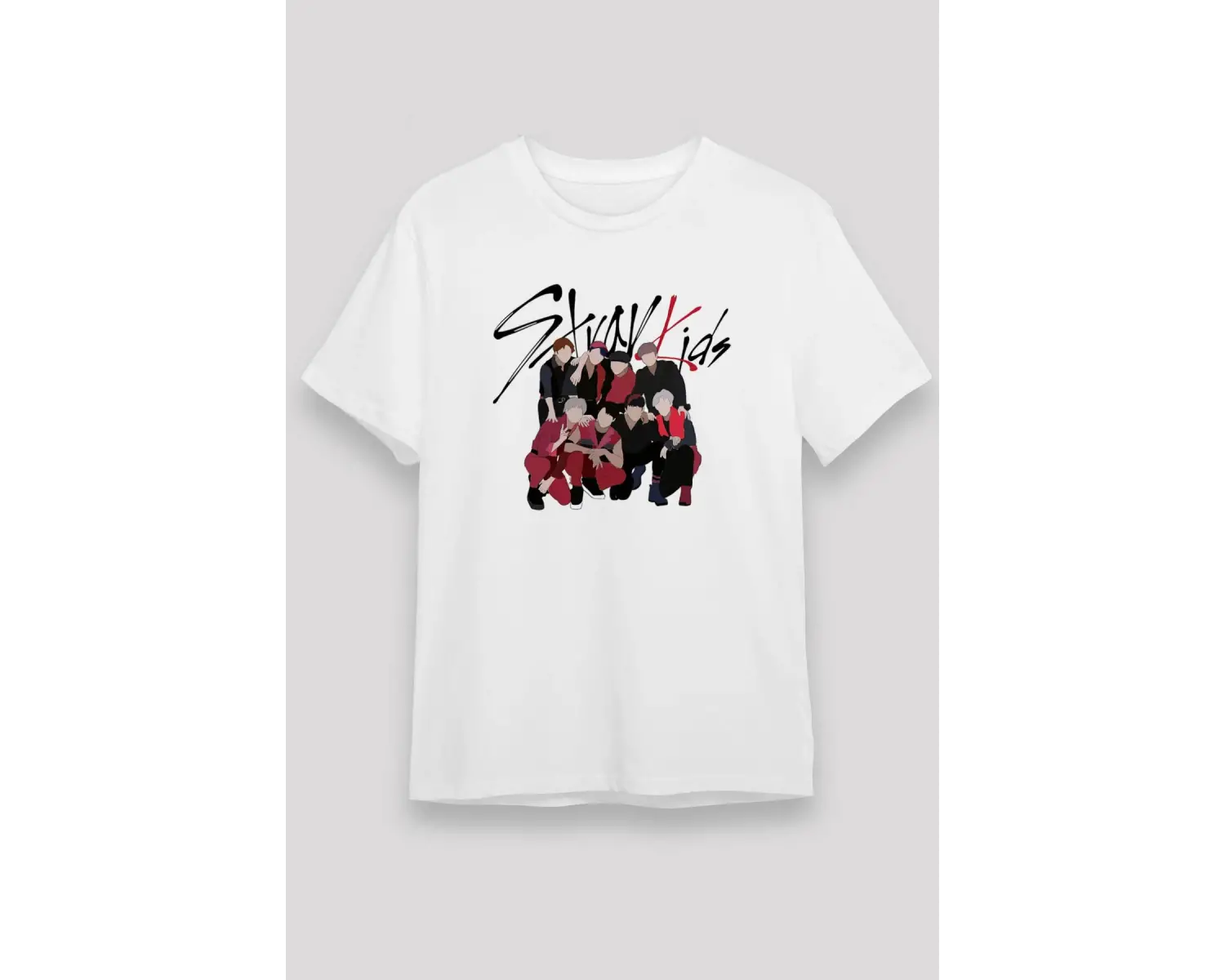 Stray Kids K-Pop Beyaz Unisex Tişört T-Shirt