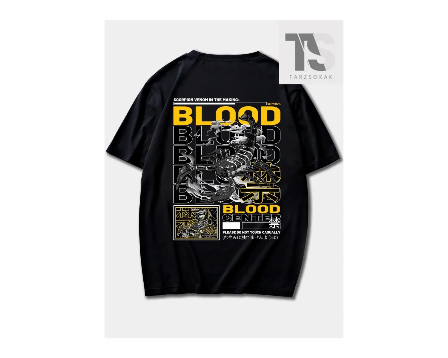 Street Life Erkek Harfli Akrep Grafikli Tişört