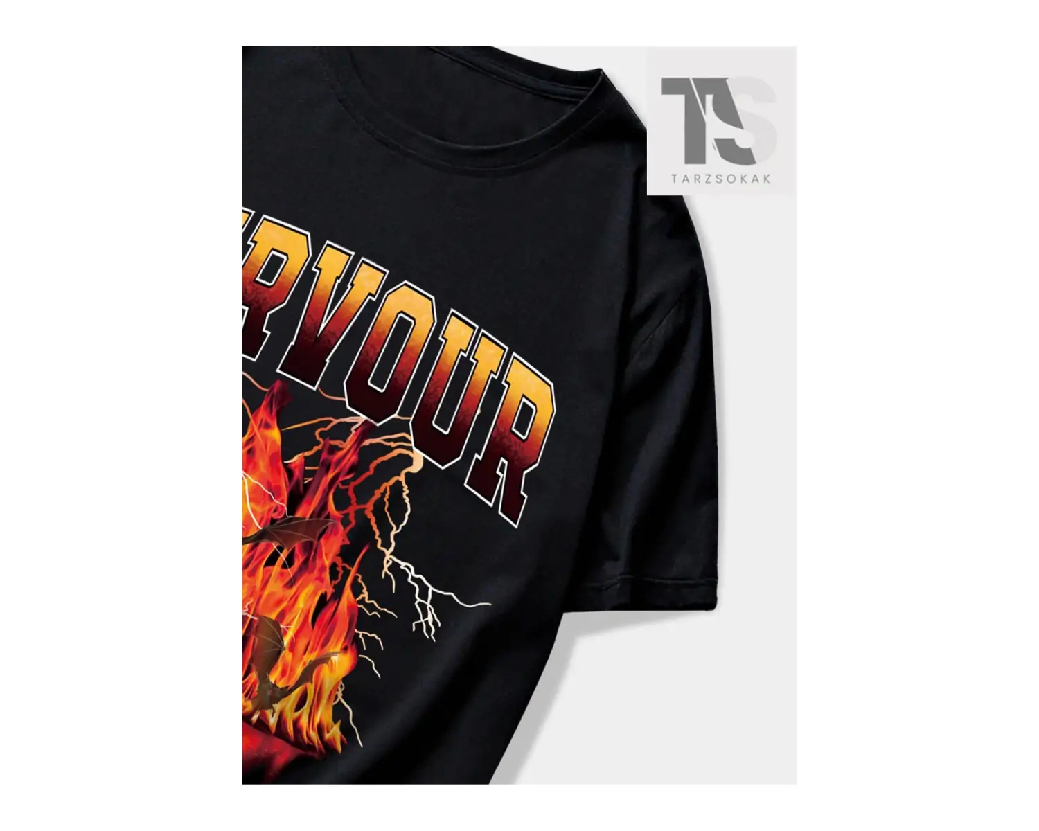 Street Life Erkek Kafatası Baskı Yuvarlak Yaka Kısa Kollu Günlük Tişört