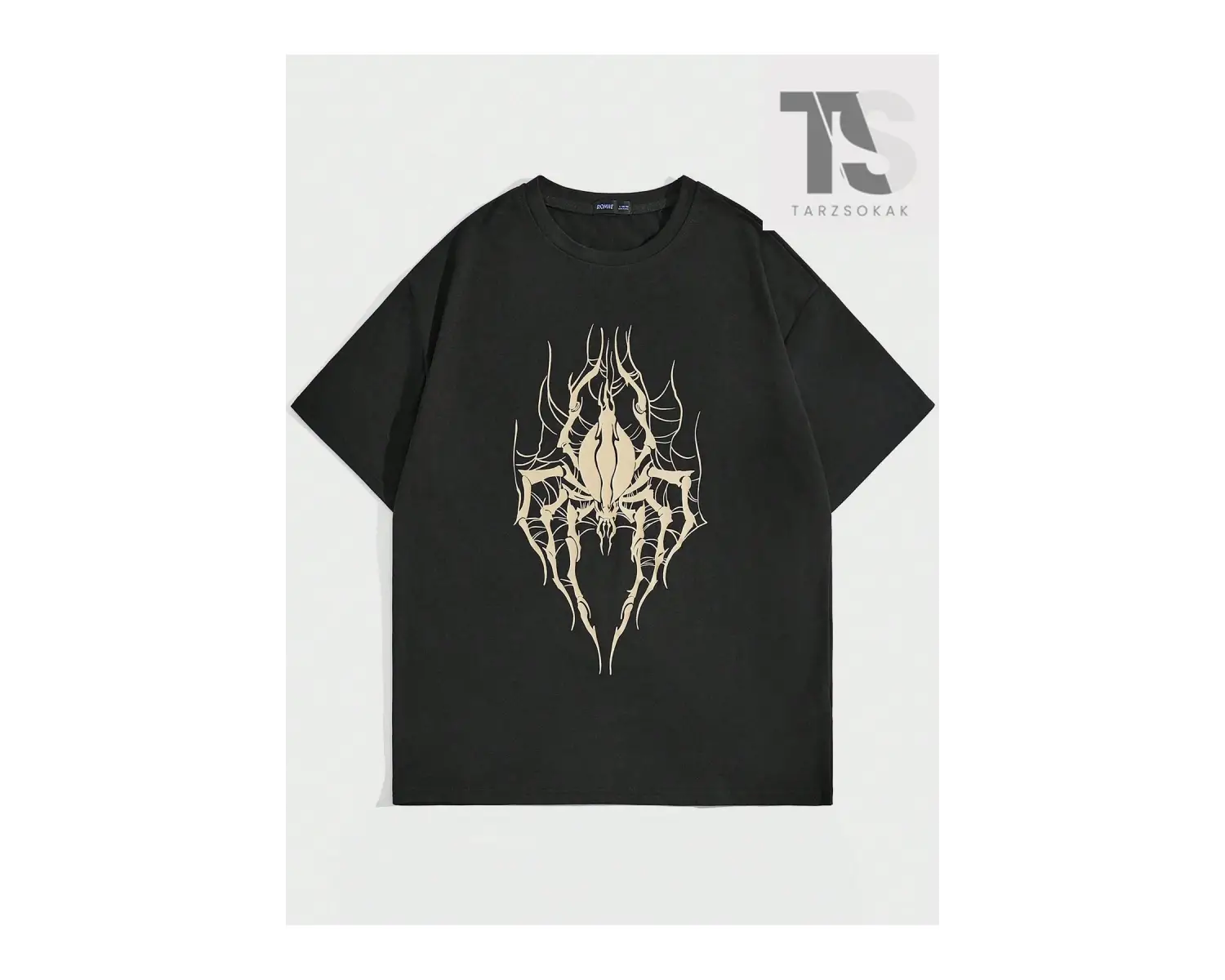 Street Life Erkek Örümcek Desenli Tişört