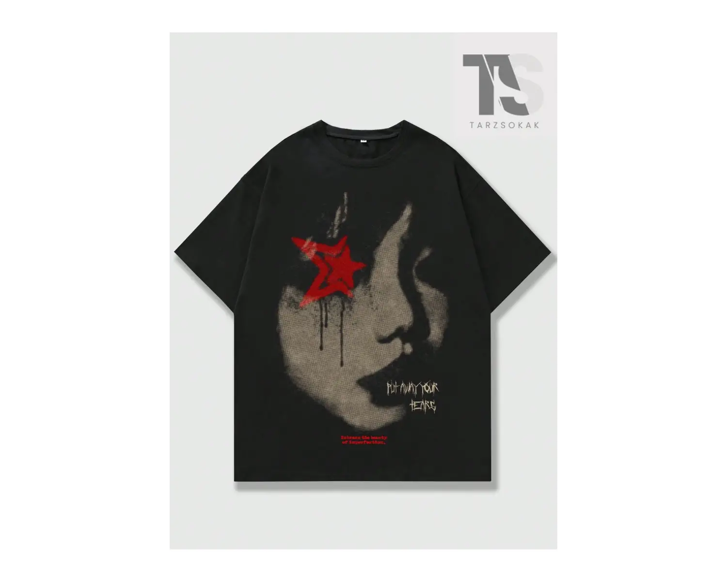 Street Life Erkek Portre Baskılı Kısa Kollu Tişört, e Yaz Aylarında Günlük Gi