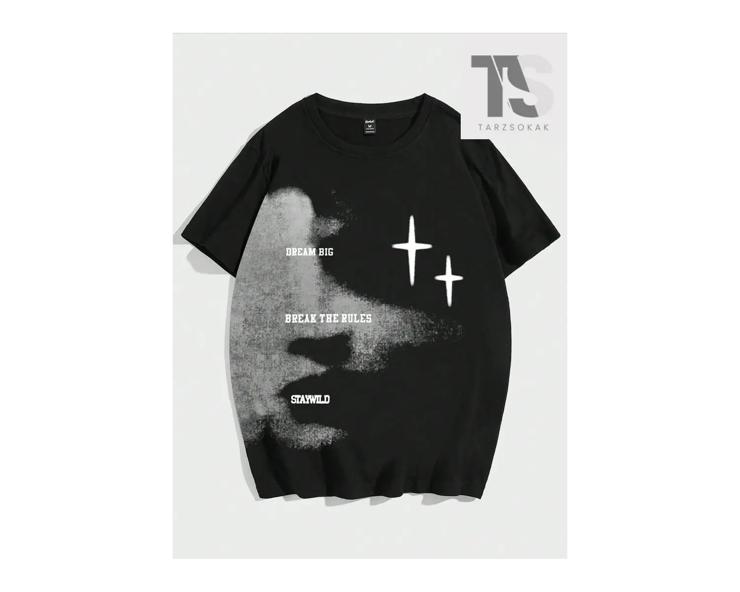 Street Life Yazı Tasarımlı Yuvarlak Yaka Erkek Kısa Kollu Günlük Giyim Tişört