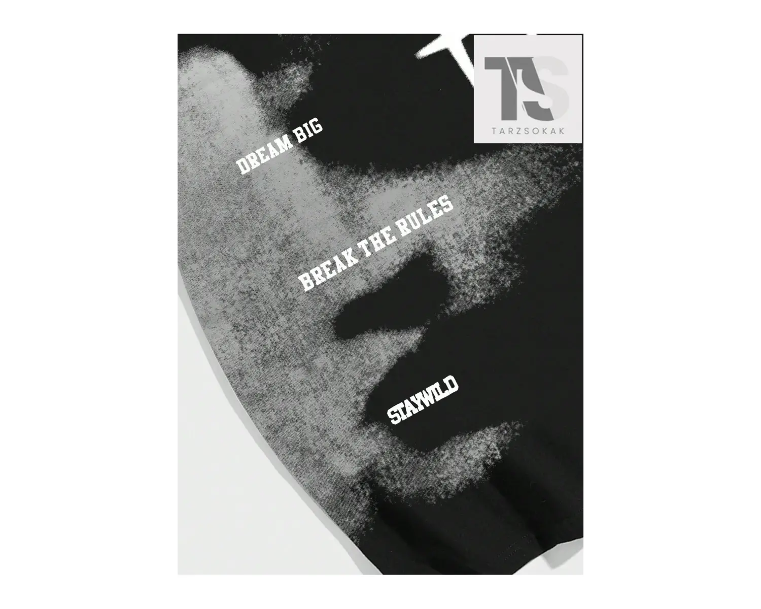 Street Life Yazı Tasarımlı Yuvarlak Yaka Erkek Kısa Kollu Günlük Giyim Tişört