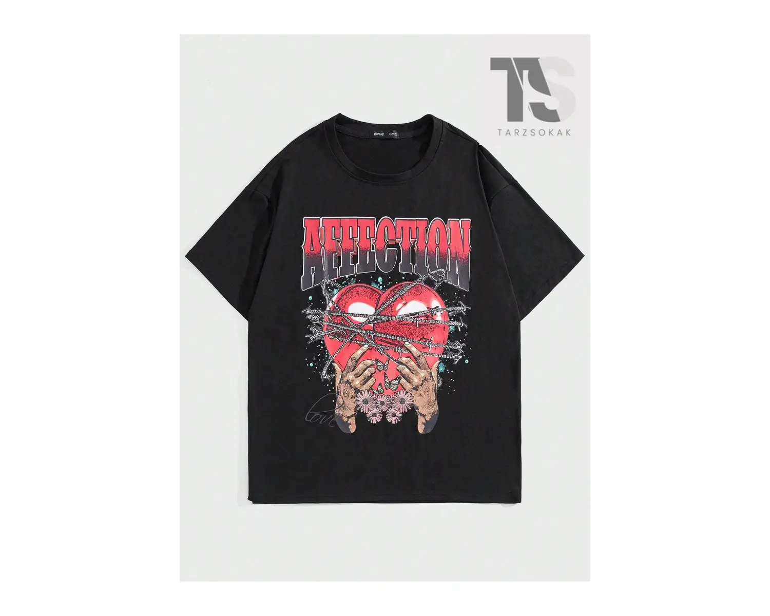 Studio Chunk Erkek Pamuk Harfli ve Kalpli Tişört