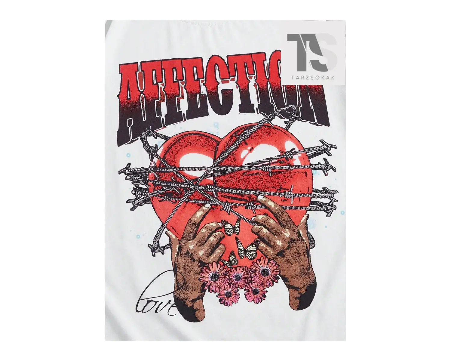 Studio Chunk Erkek Pamuk Harfli ve Kalpli Tişört