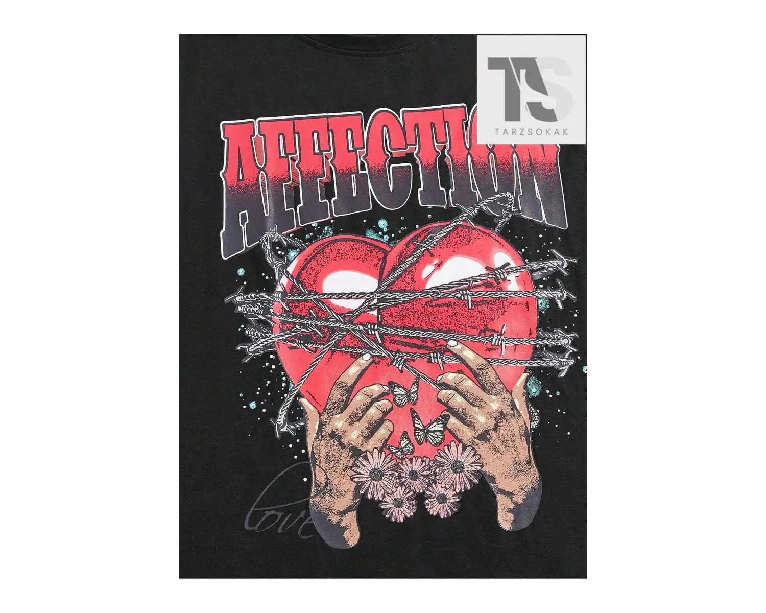 Studio Chunk Erkek Pamuk Harfli ve Kalpli Tişört