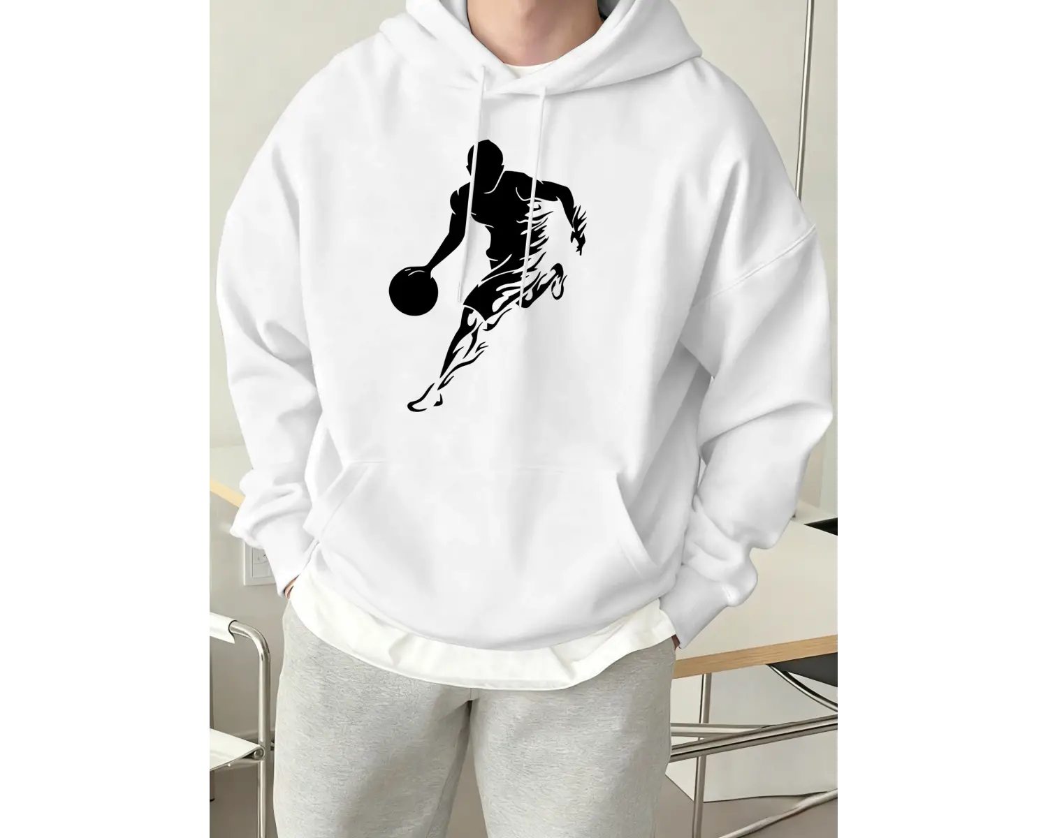 Şu anda basketbol oynuyor baskılar erkekler kapüşonlu üstler hip hop spor kazaklar rahat gevş