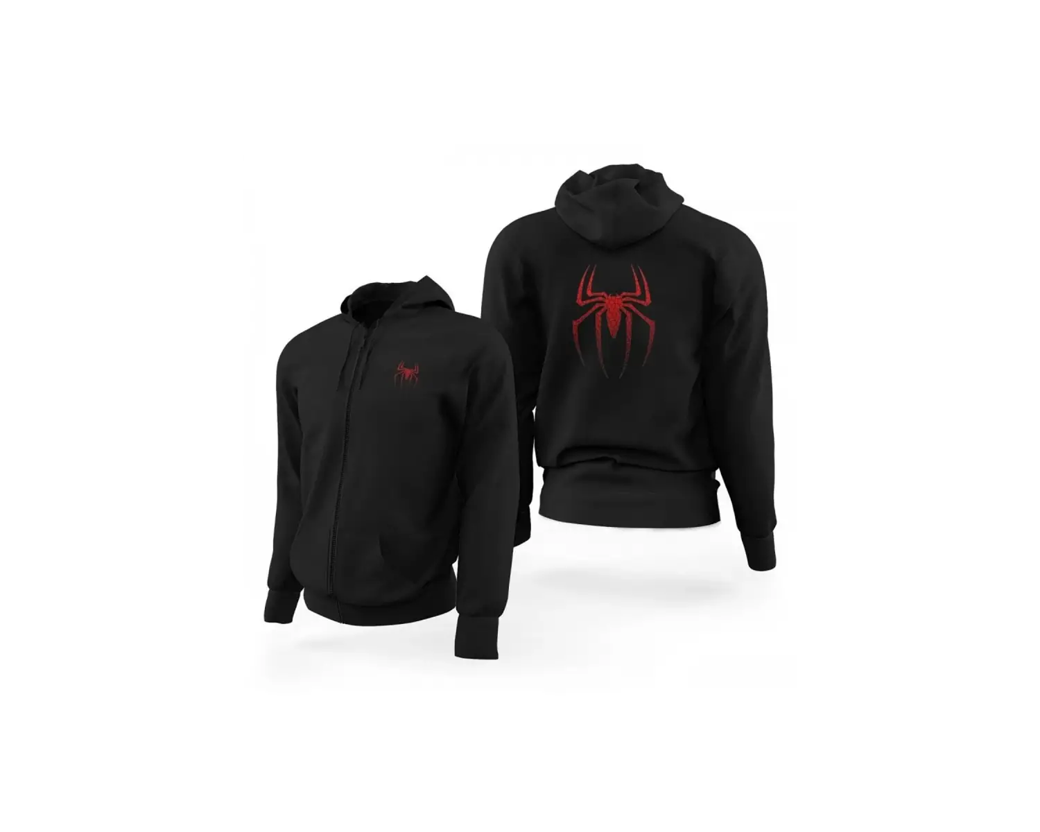 Suit Spiderman Fermuarlı Kaps?onlu Sweatshirt 12927