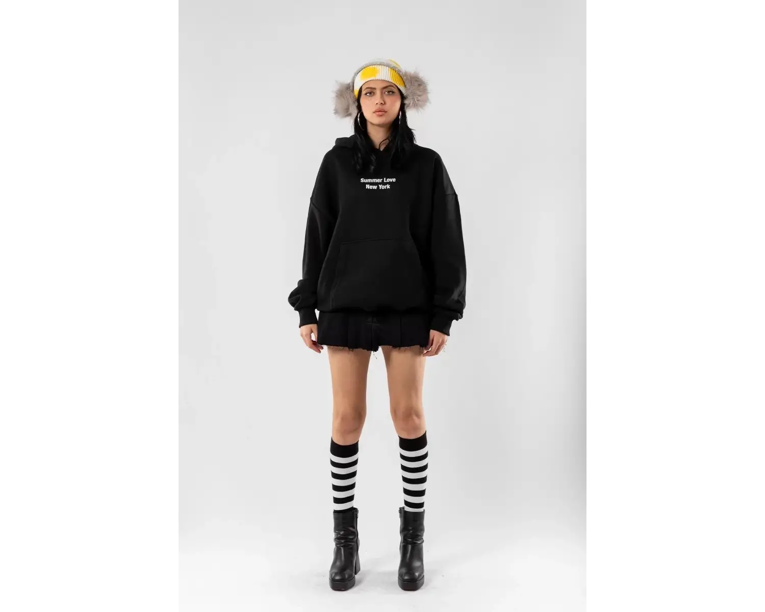 Summer Love Sırt Baskılı Oversize Unisex Beyaz