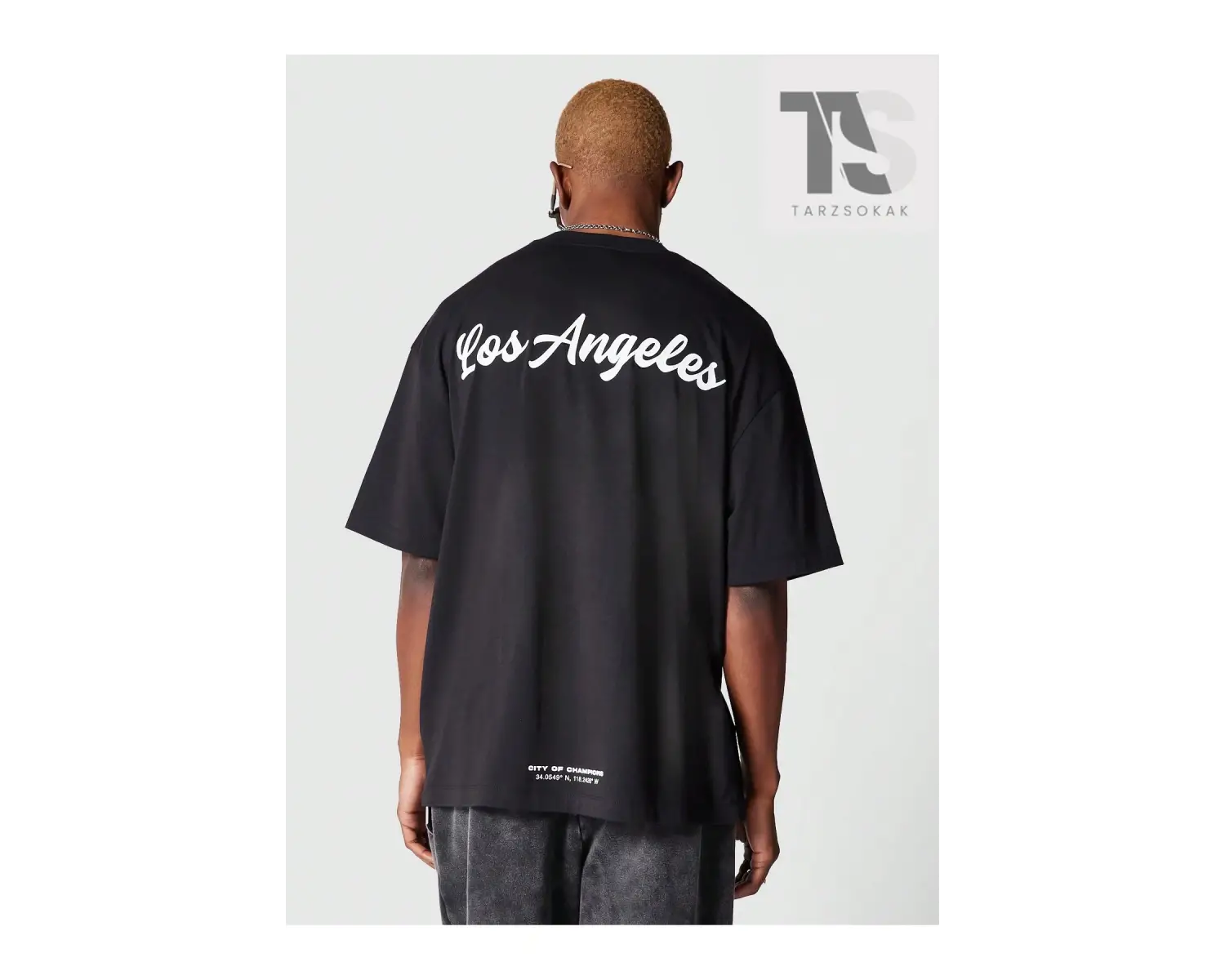 SUMWON Önü Arkası Şehir Baskılı Tişört