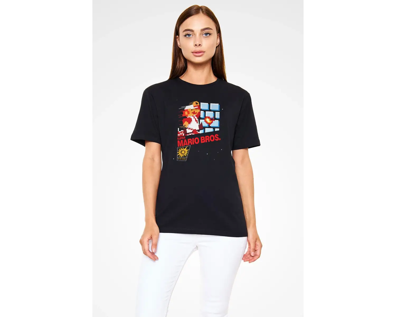 Süper Mario Siyah Unisex Tişört T-Shirt