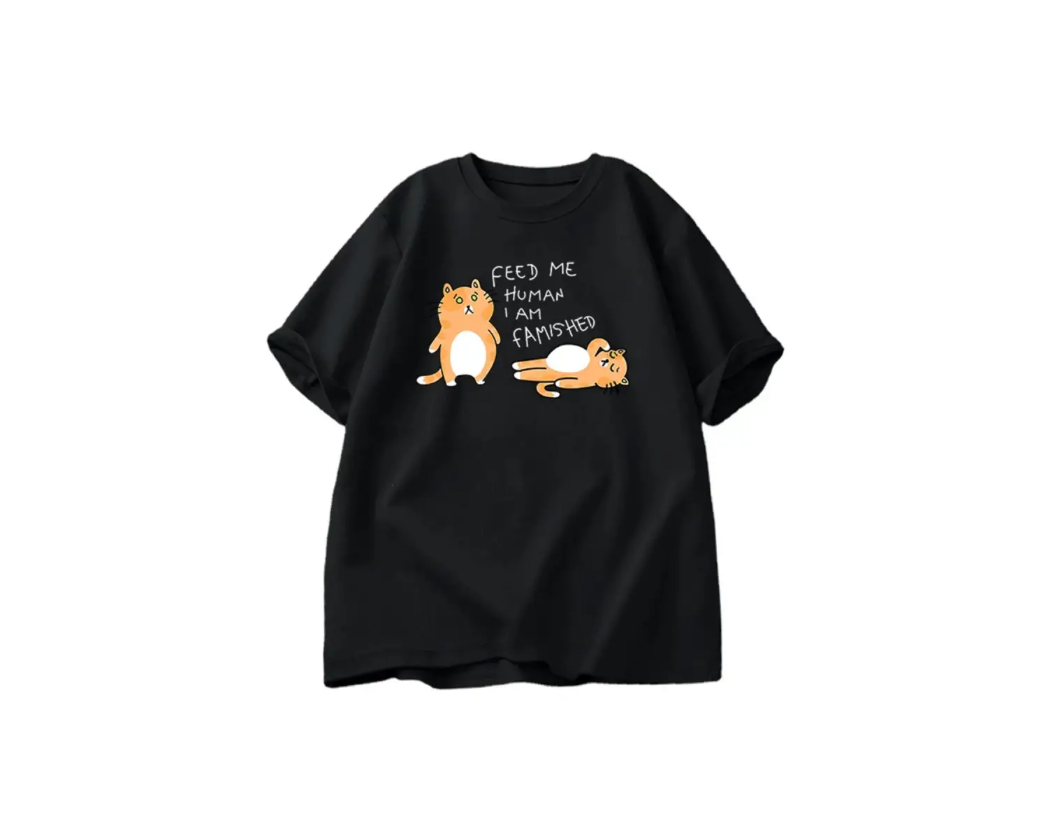 T-shirts Men Women Fuuny Cat Lovely Print T Shirt Summer Cotton Mens T-shirts Casual Harajuk 3029