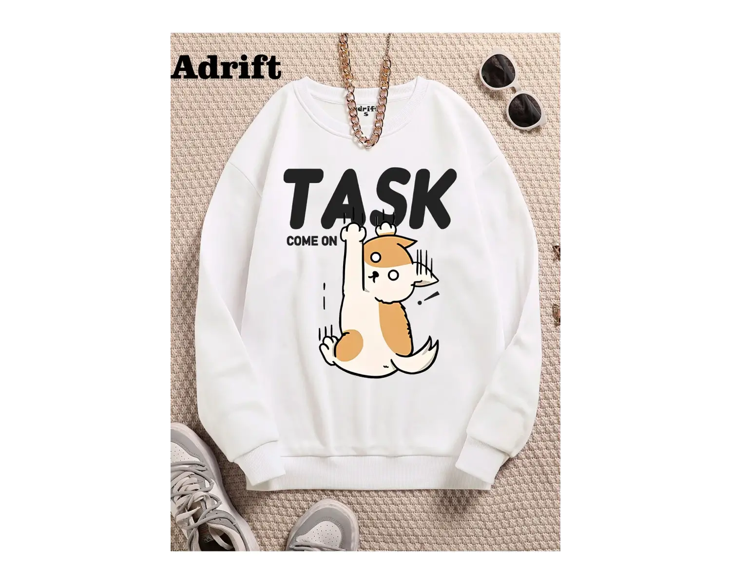 Task Come On Y2k Harajuka Style Sokak Trend Tasarım Harajuku/gotik Beyaz