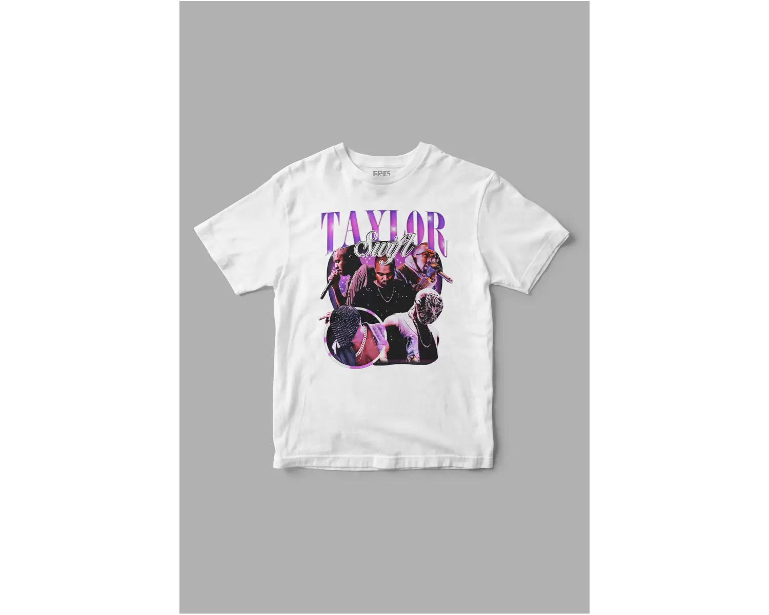 Taylor Swift Kanye West Retro Baskılı Tişört