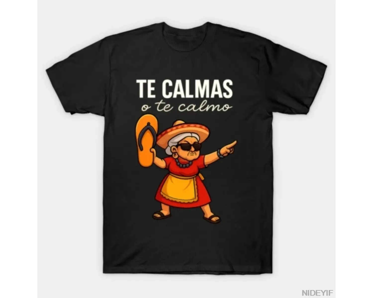 Te Calmas o Te Calmo Latina Mom Meme T-shirt Erkekler Kadınlar Için % 100% Pamuk T Shirt Kısa