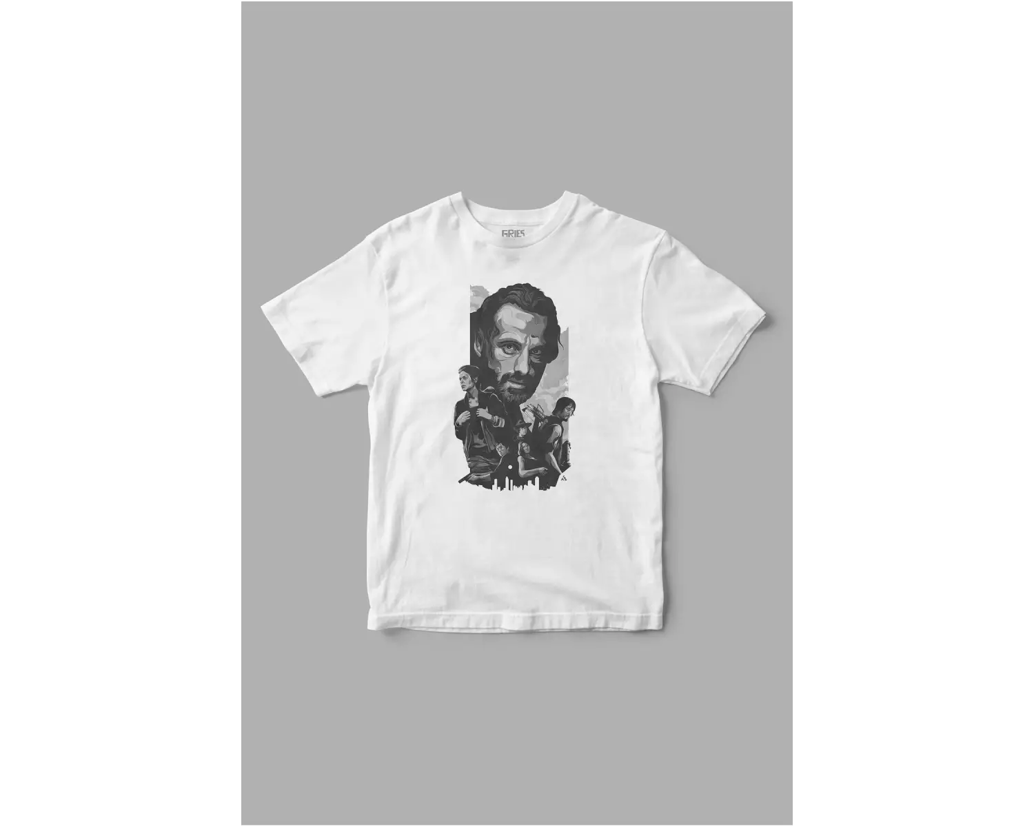 Team Rick Rick Grimes The Walking Dead Twd Baskılı Tişört