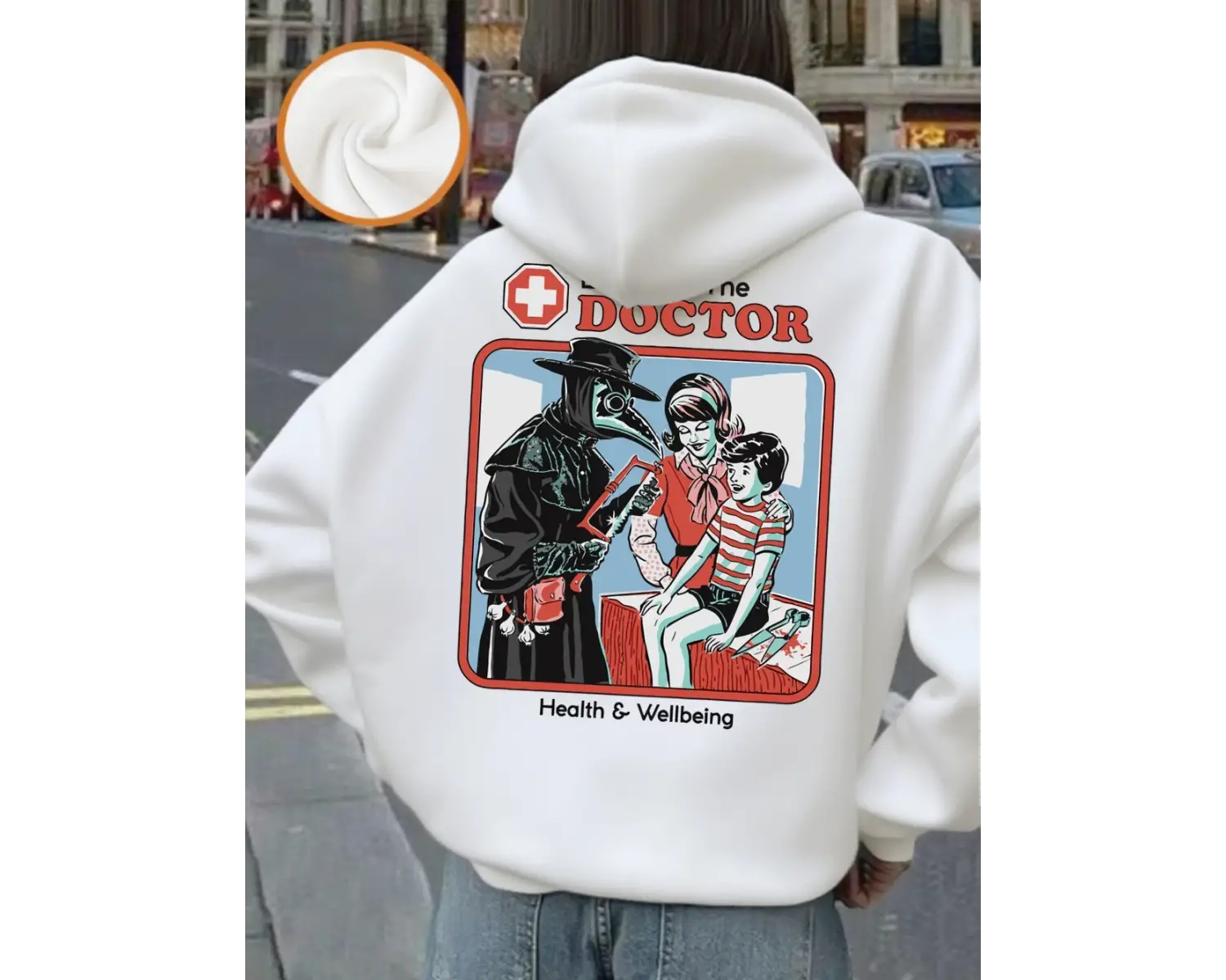 Tedavi eden doktor baskılı kapüşonlu svetşörtler kadın temel cepli sweatshirtler sonbahar pol