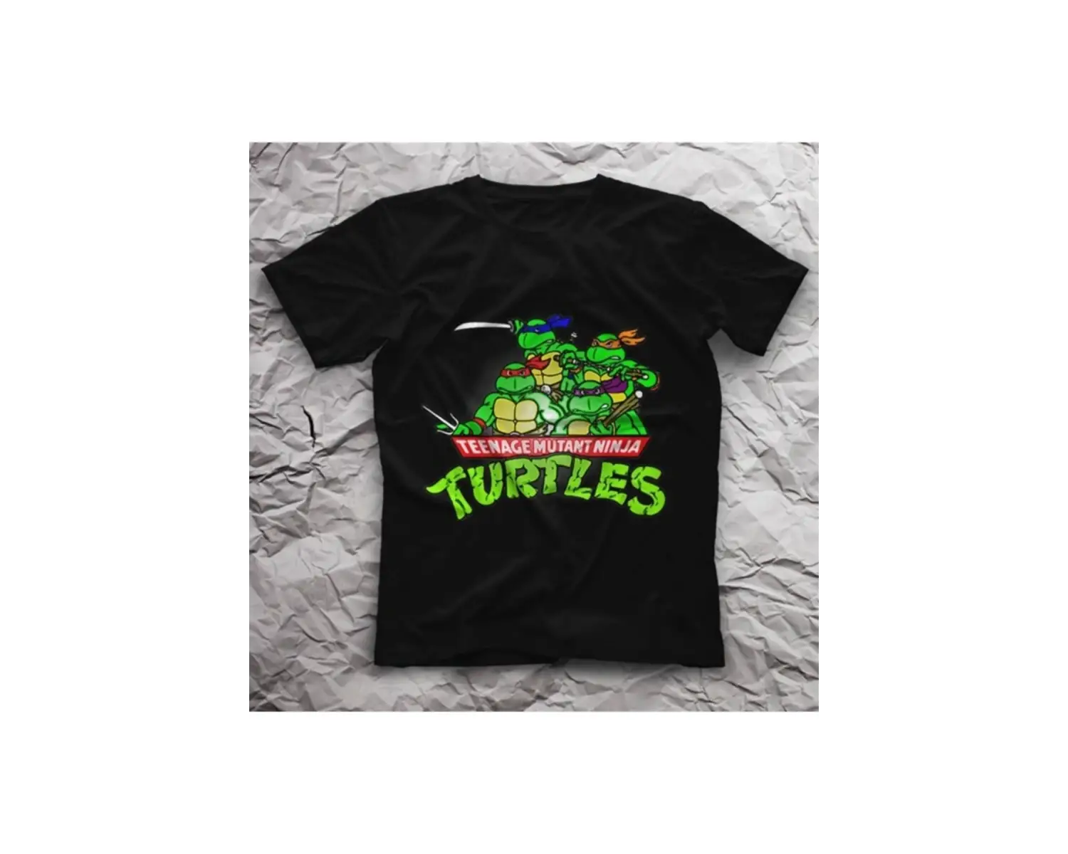 Teenage Mutant Ninja Turtles Ninja Kaplumbağalar Siyah Unisex Tişört
