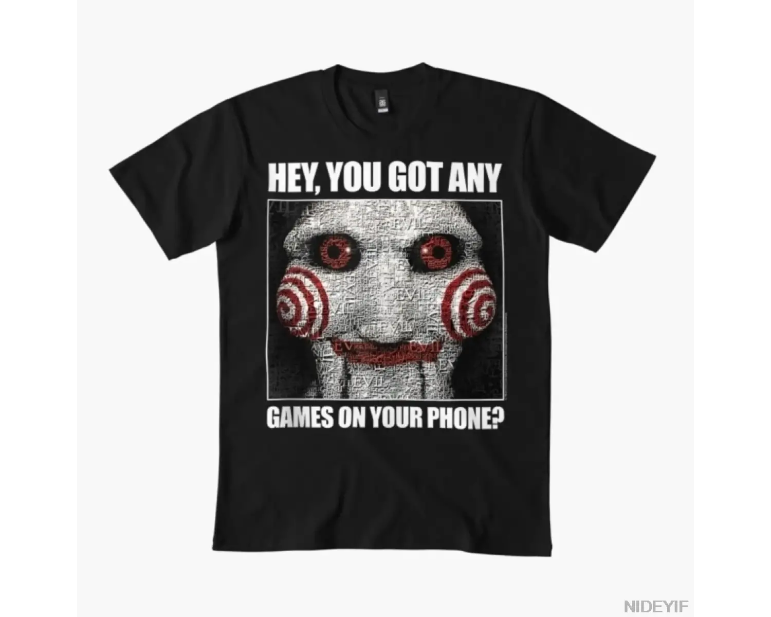 Telefonunuz Yapboz Meme Korku Filmi T-shirt Erkekler Kadınlar Için % 100% Pamuk T Shirt Kısa